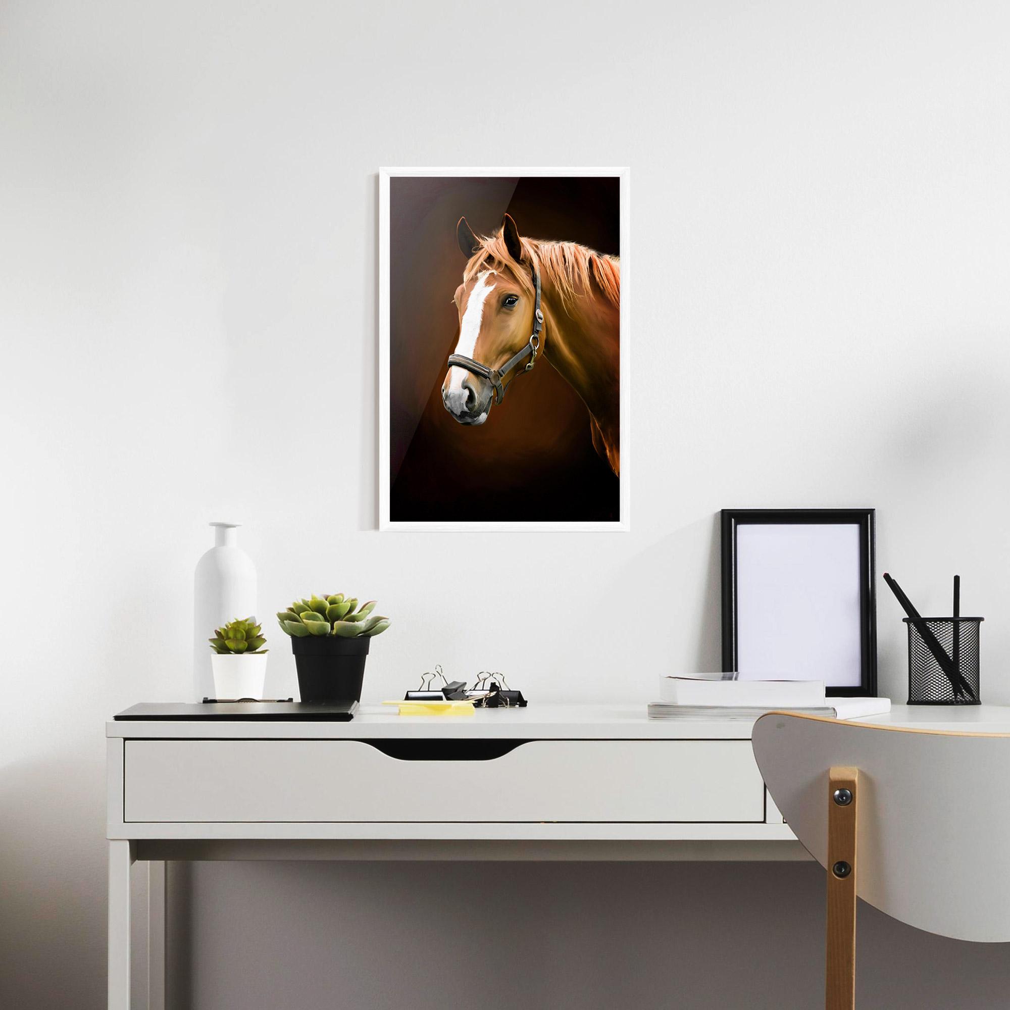 Keretezett Poszter Digital Painted Horse mockup 7