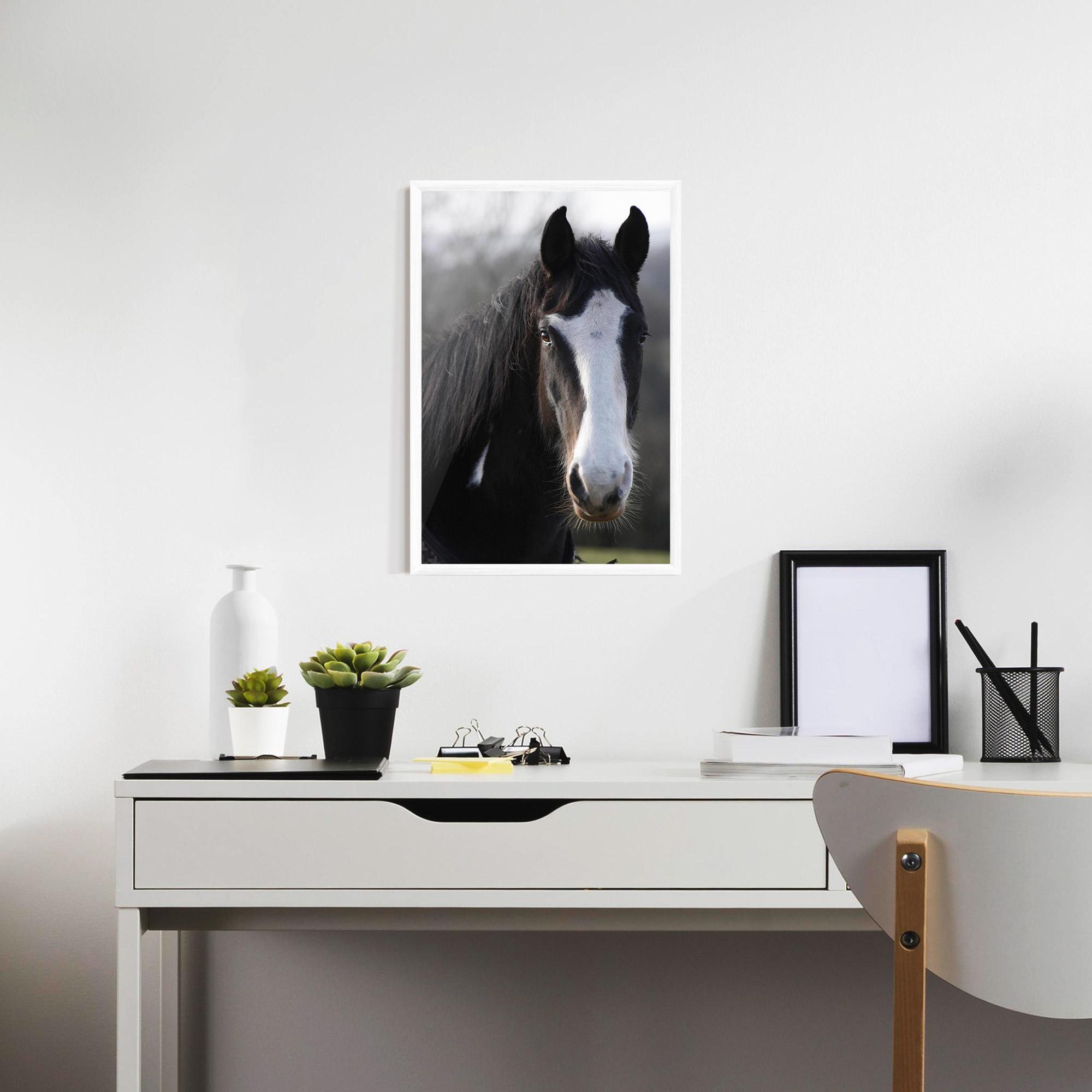 Keretezett Poszter Horse Black Portrait mockup 7