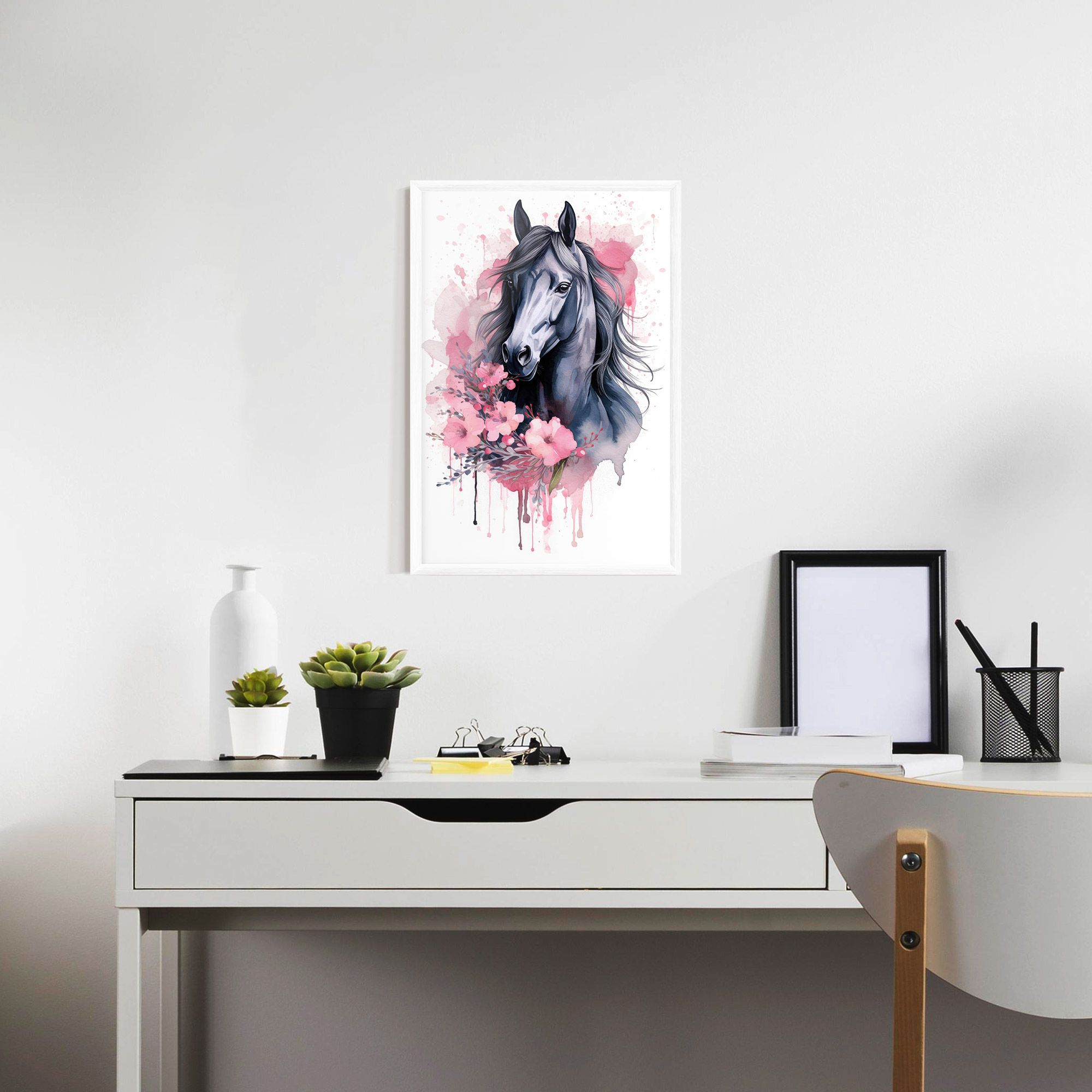 Pink Flowers Horse mockup 7