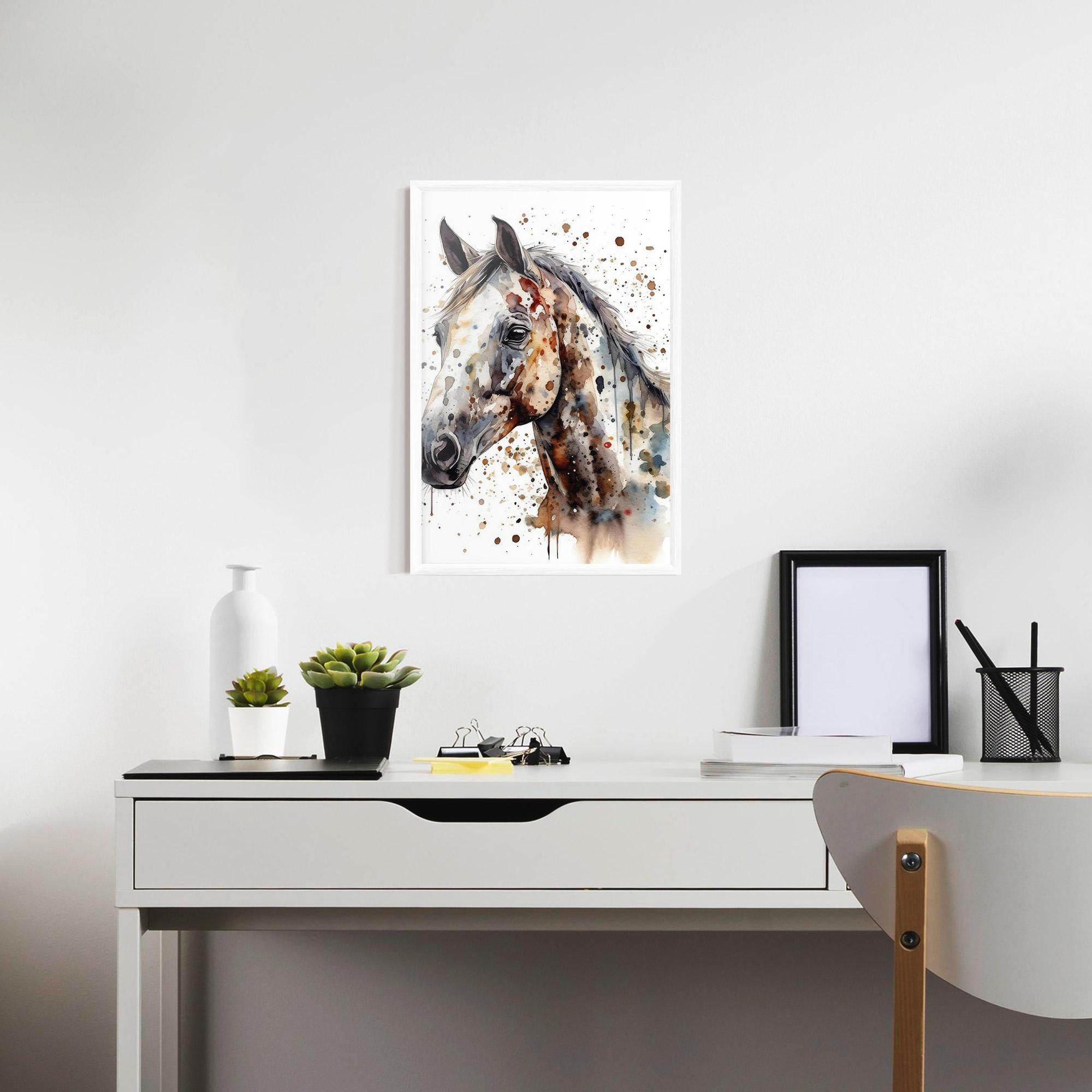 Keretezett Poszter Watercolor Horse mockup 7