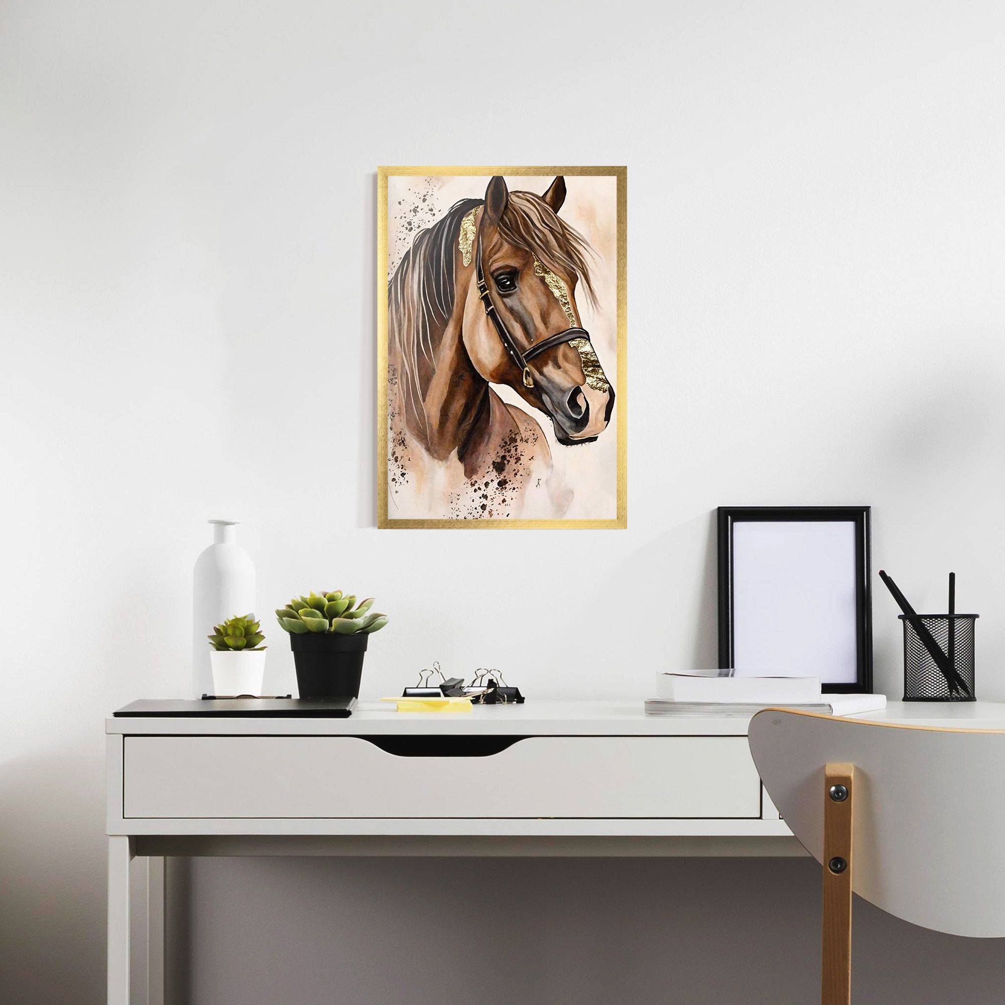 Gold Horse Painting mockup 7