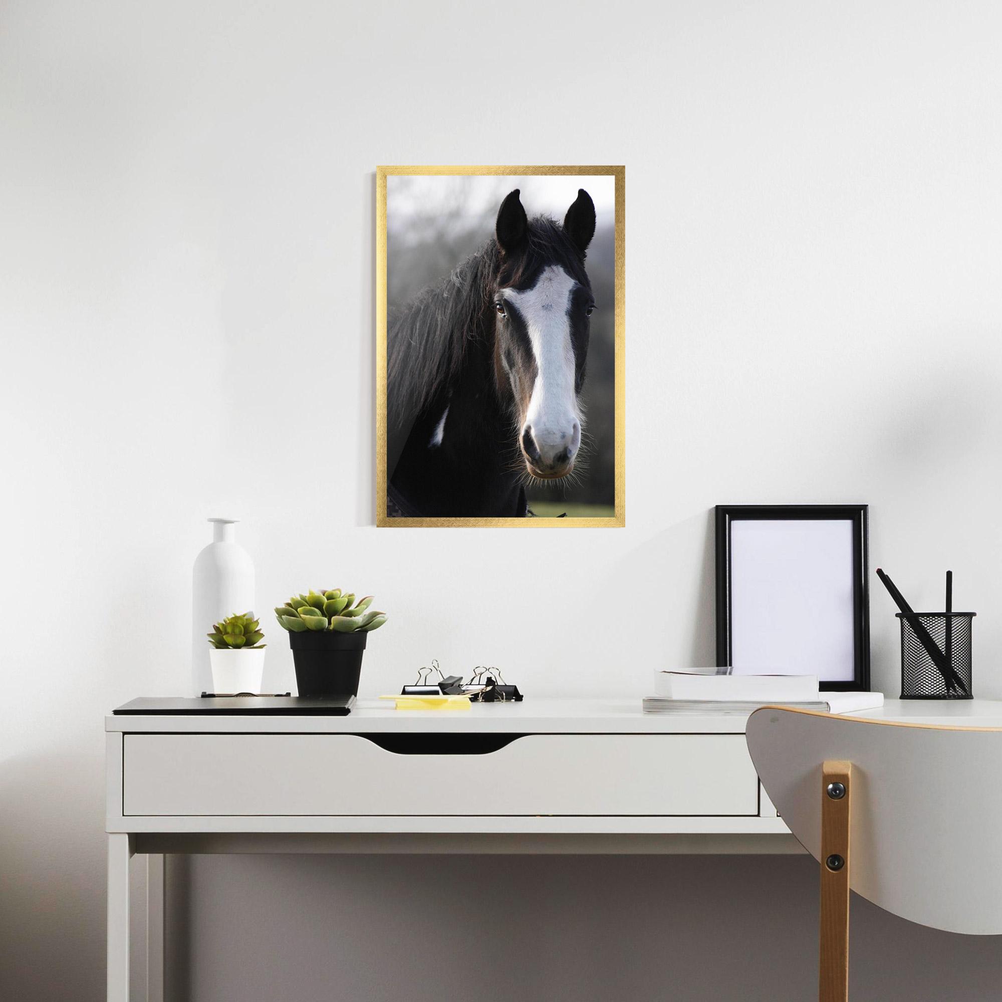Keretezett Poszter Horse Black Portrait mockup 7