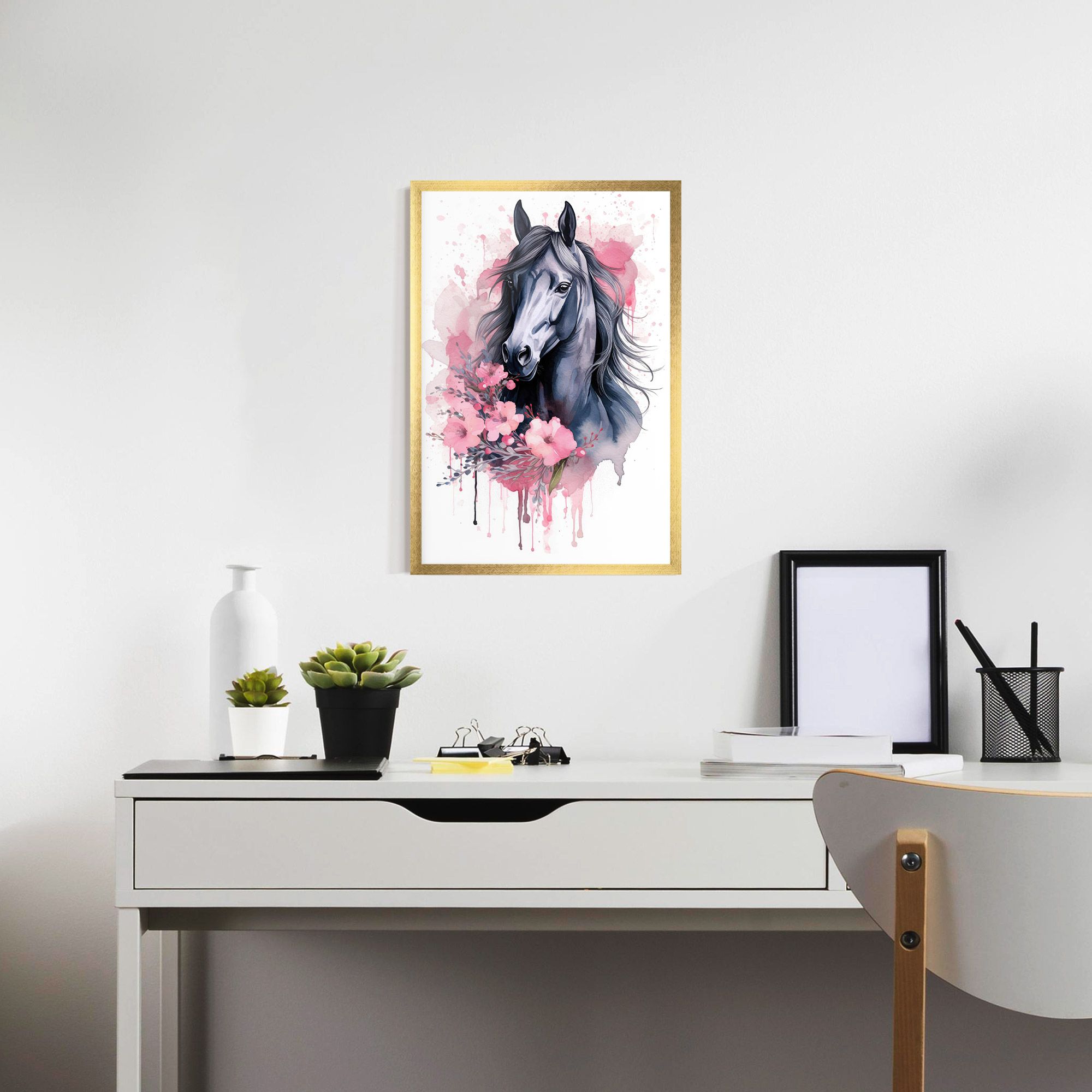 Pink Flowers Horse mockup 7