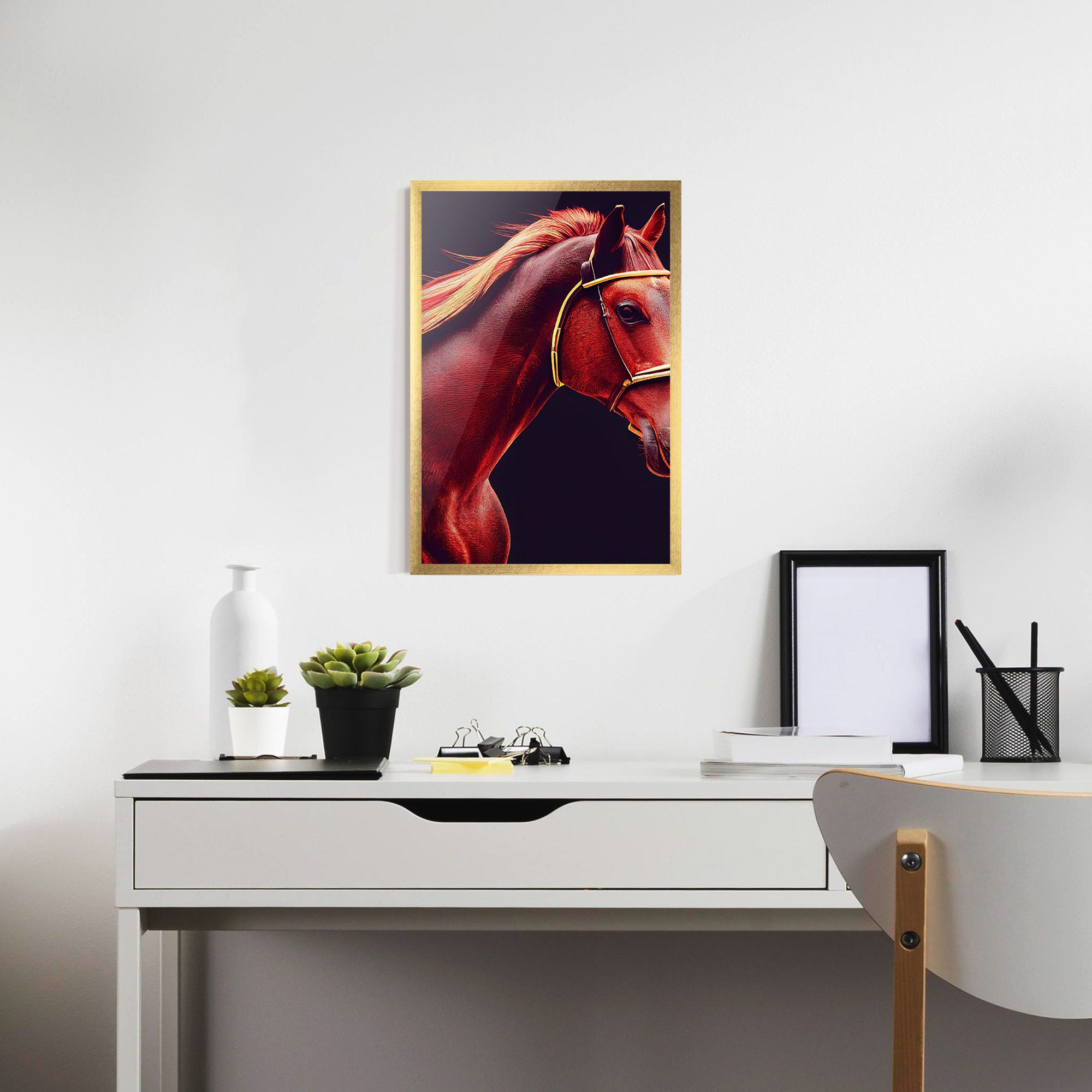 Red Horse Portrait mockup 7