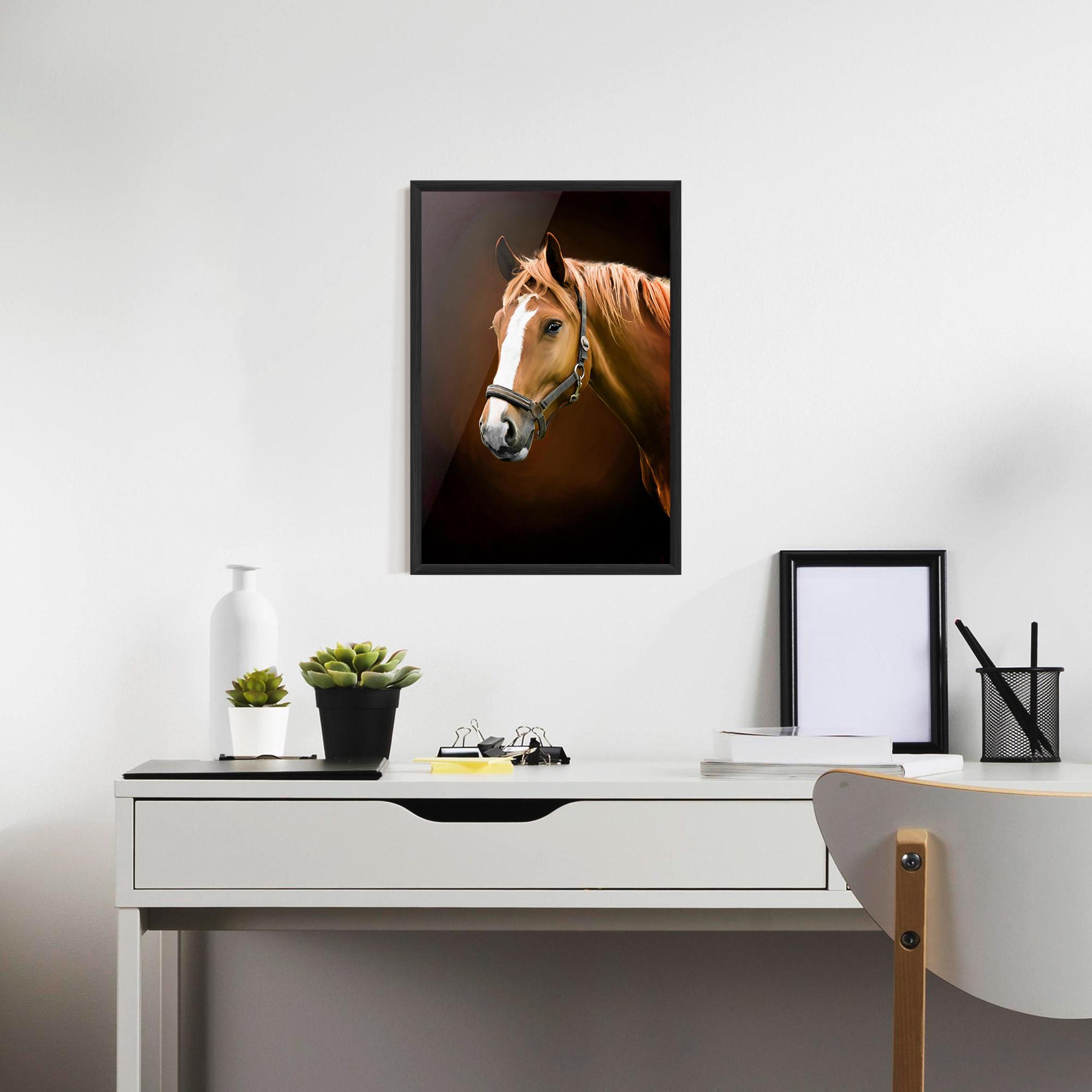 Keretezett Poszter Digital Painted Horse mockup 7