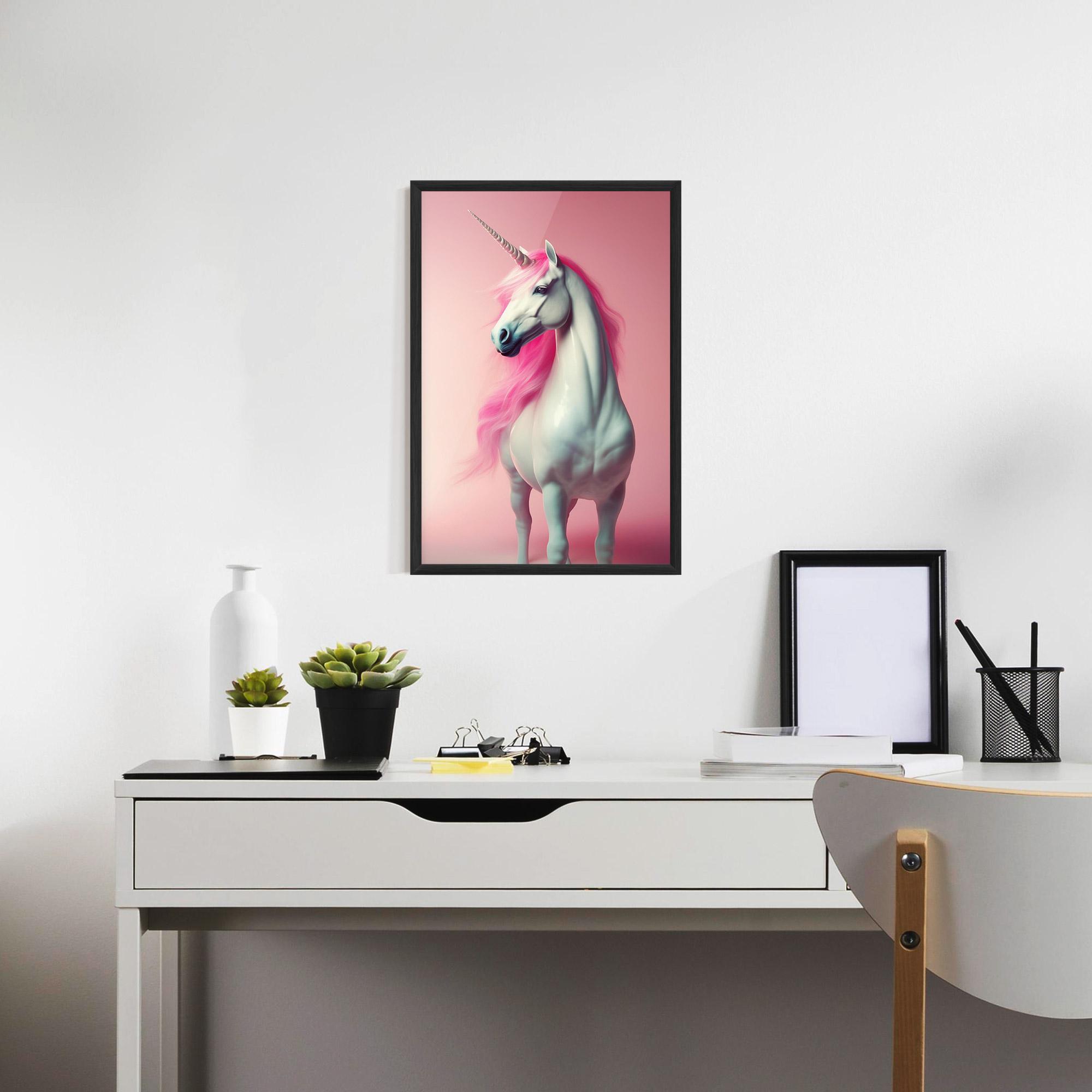 Keretezett Poszter Pink Unicorn mockup 7