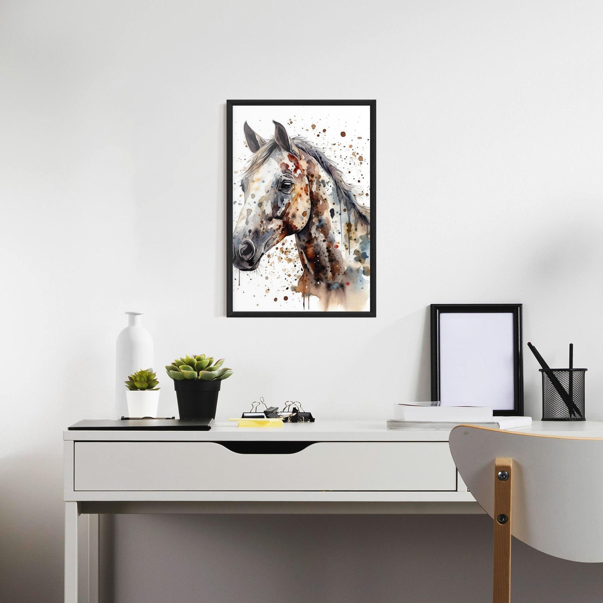 Keretezett Poszter Watercolor Horse mockup 7