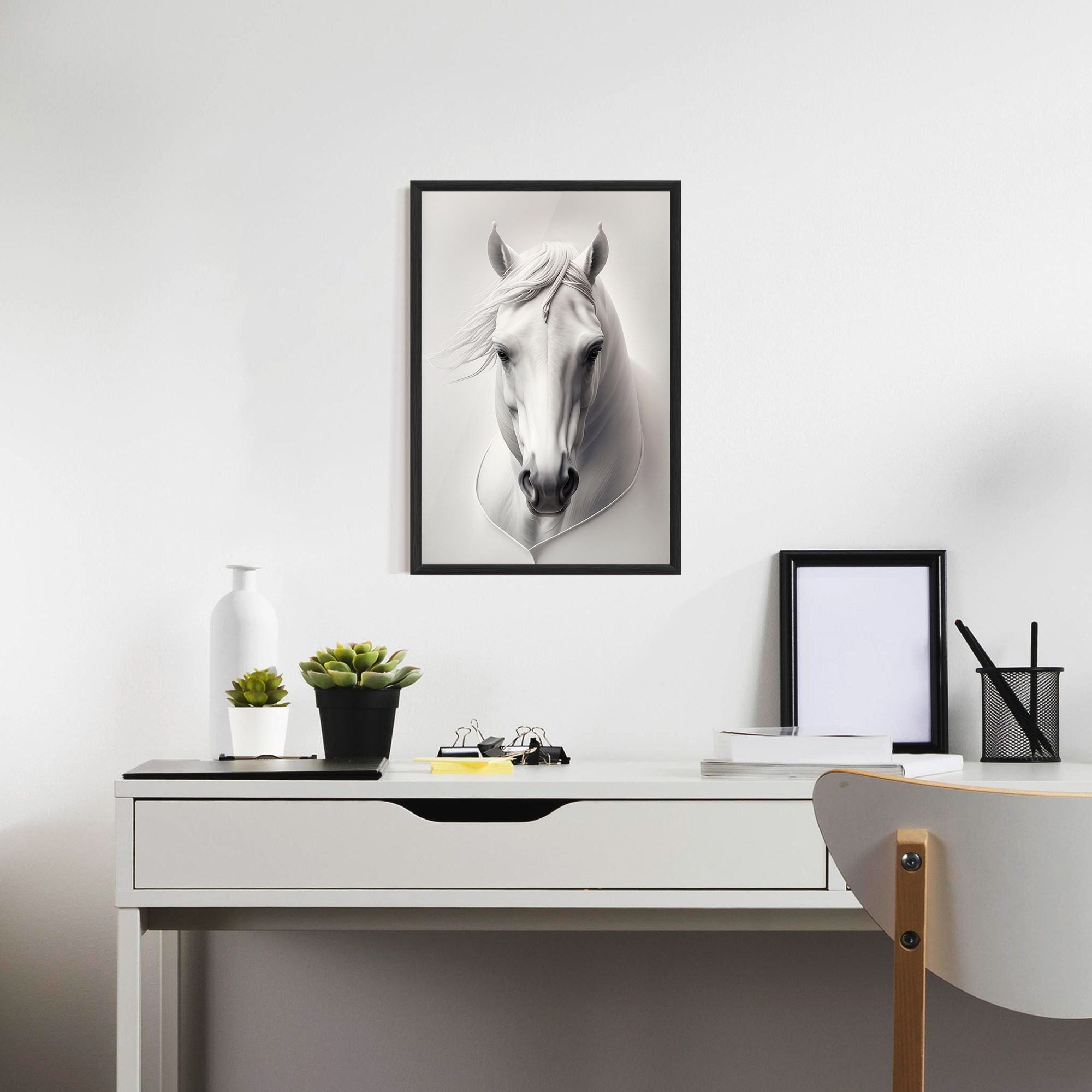 White Horse Portrait mockup 7