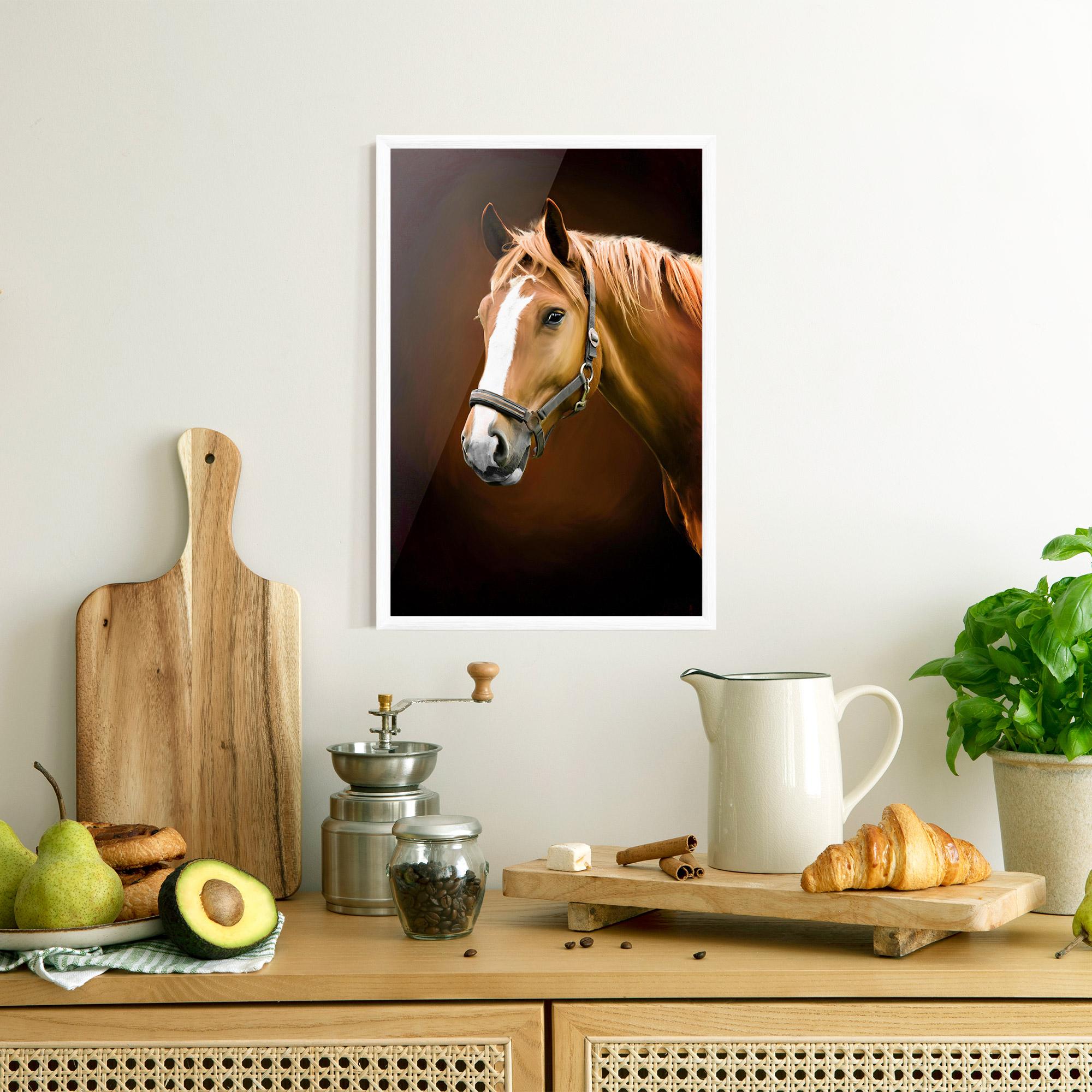Keretezett Poszter Digital Painted Horse mockup 8