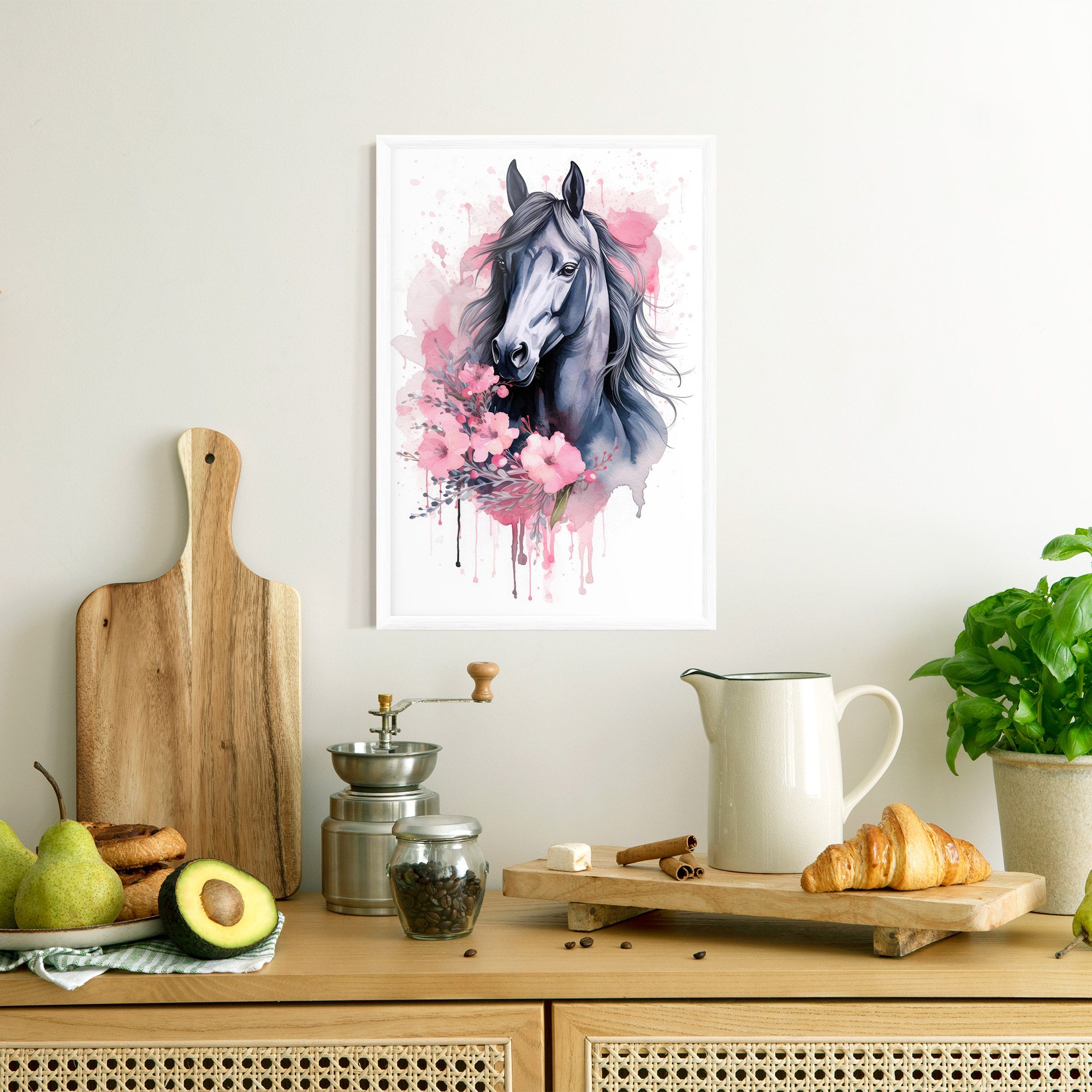 Pink Flowers Horse mockup 8