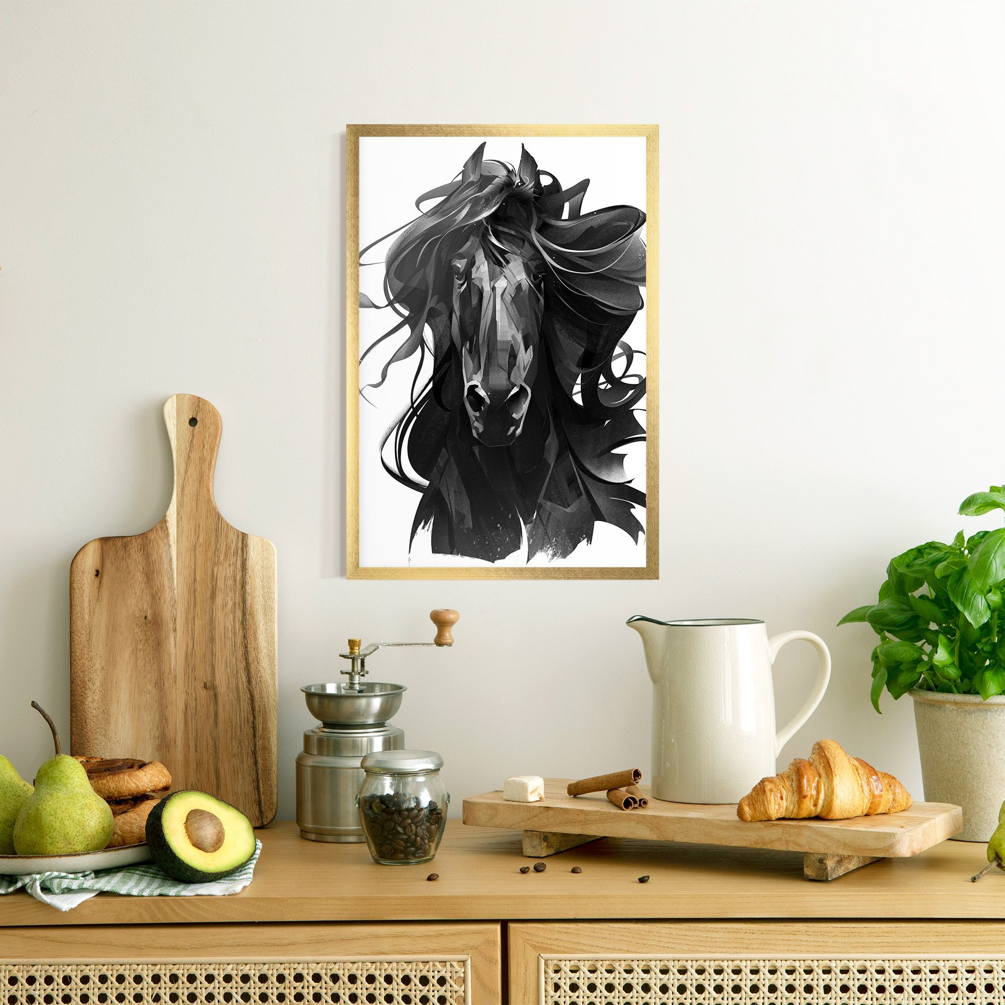 Black Horse Portrait mockup 8