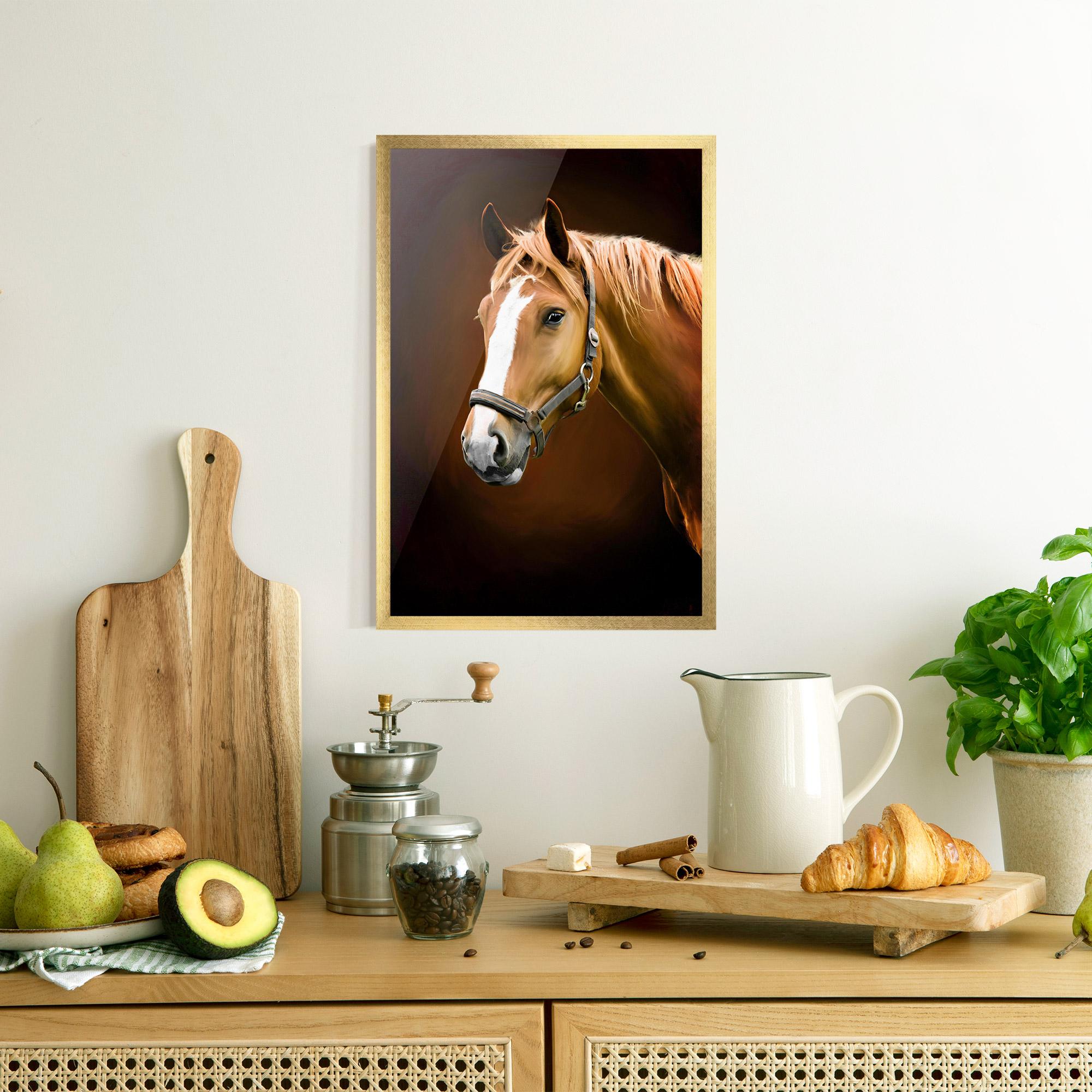 Keretezett Poszter Digital Painted Horse mockup 8