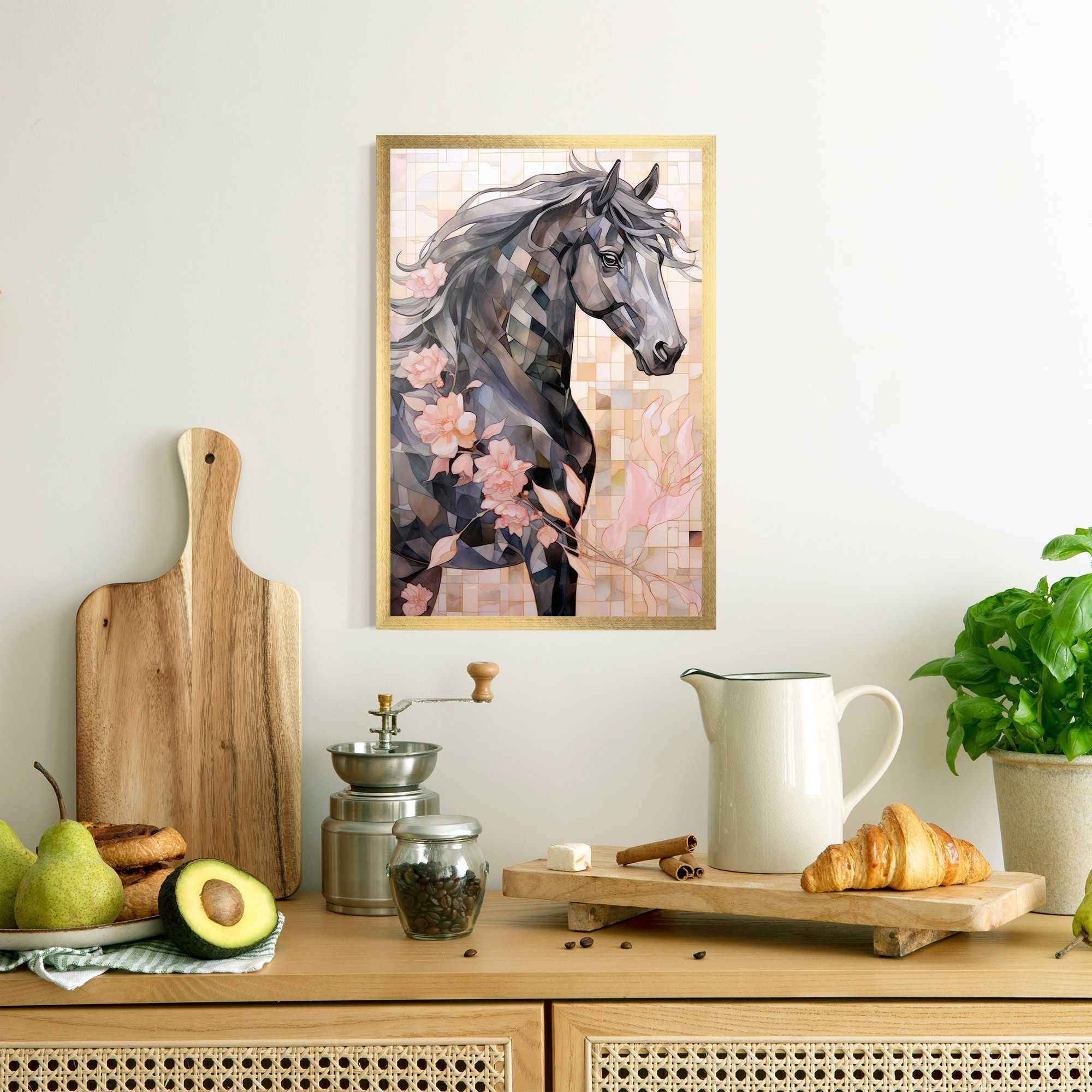 Mosaic Painting Horse mockup 8