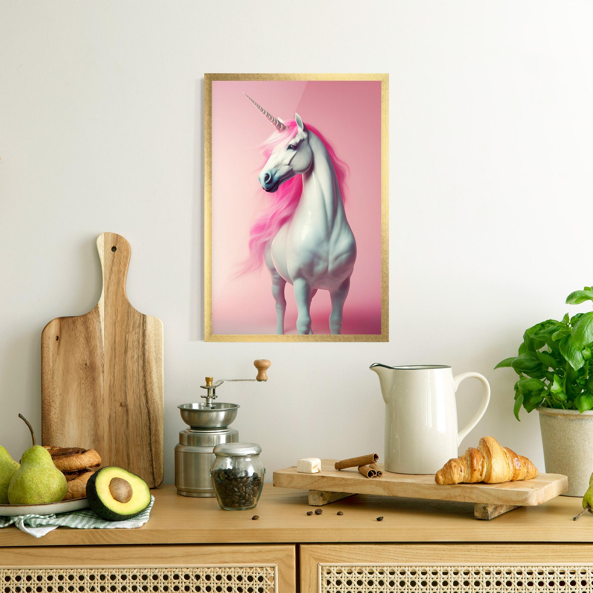 Keretezett Poszter Pink Unicorn mockup 8