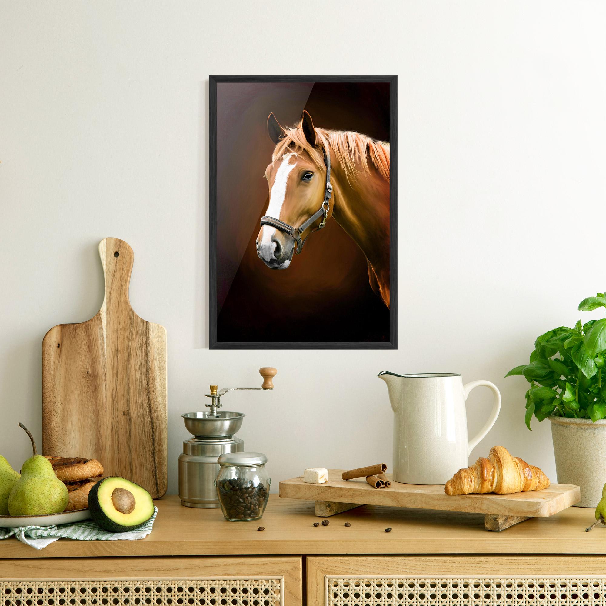 Keretezett Poszter Digital Painted Horse mockup 8