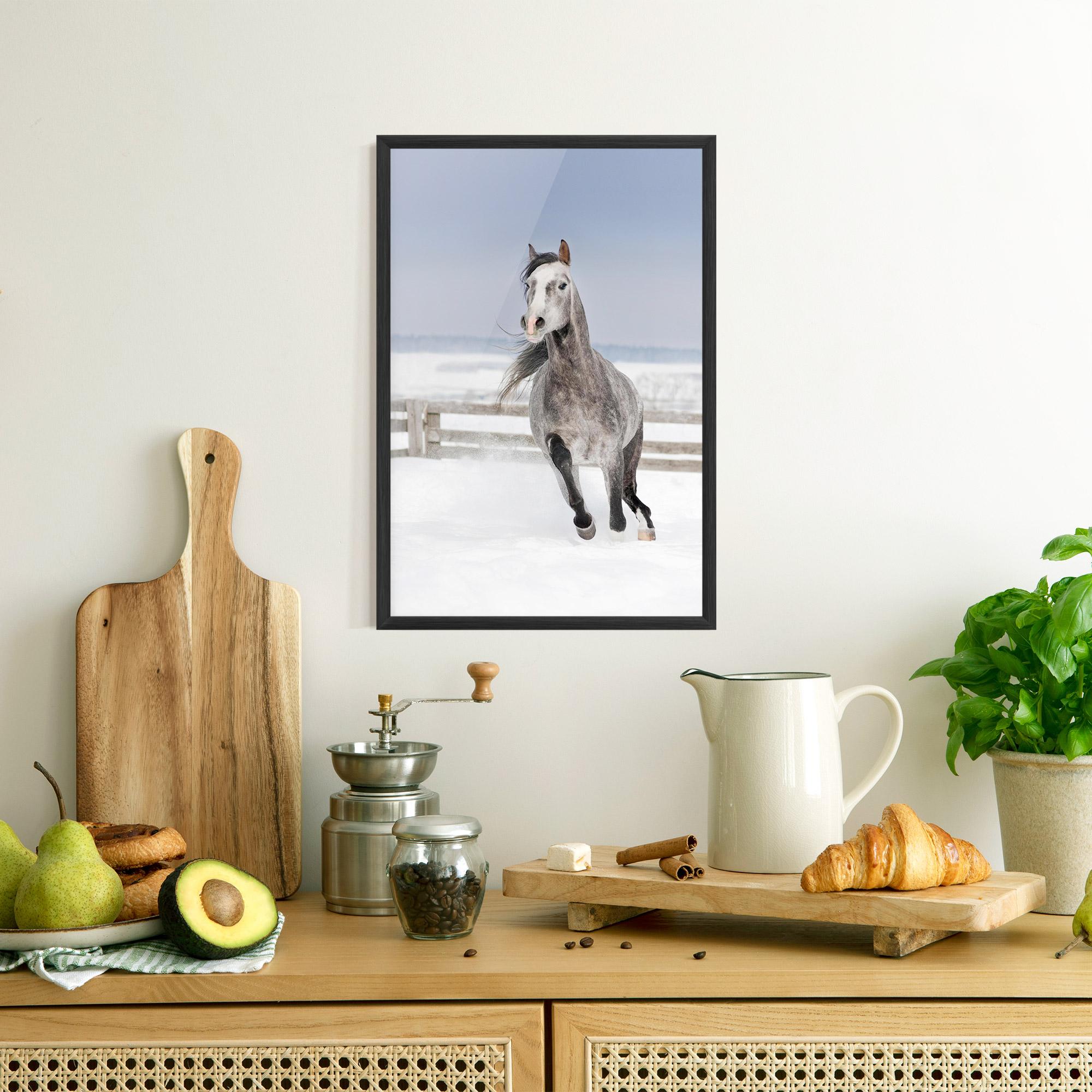 Keretezett Poszter Horse Running Free mockup 8