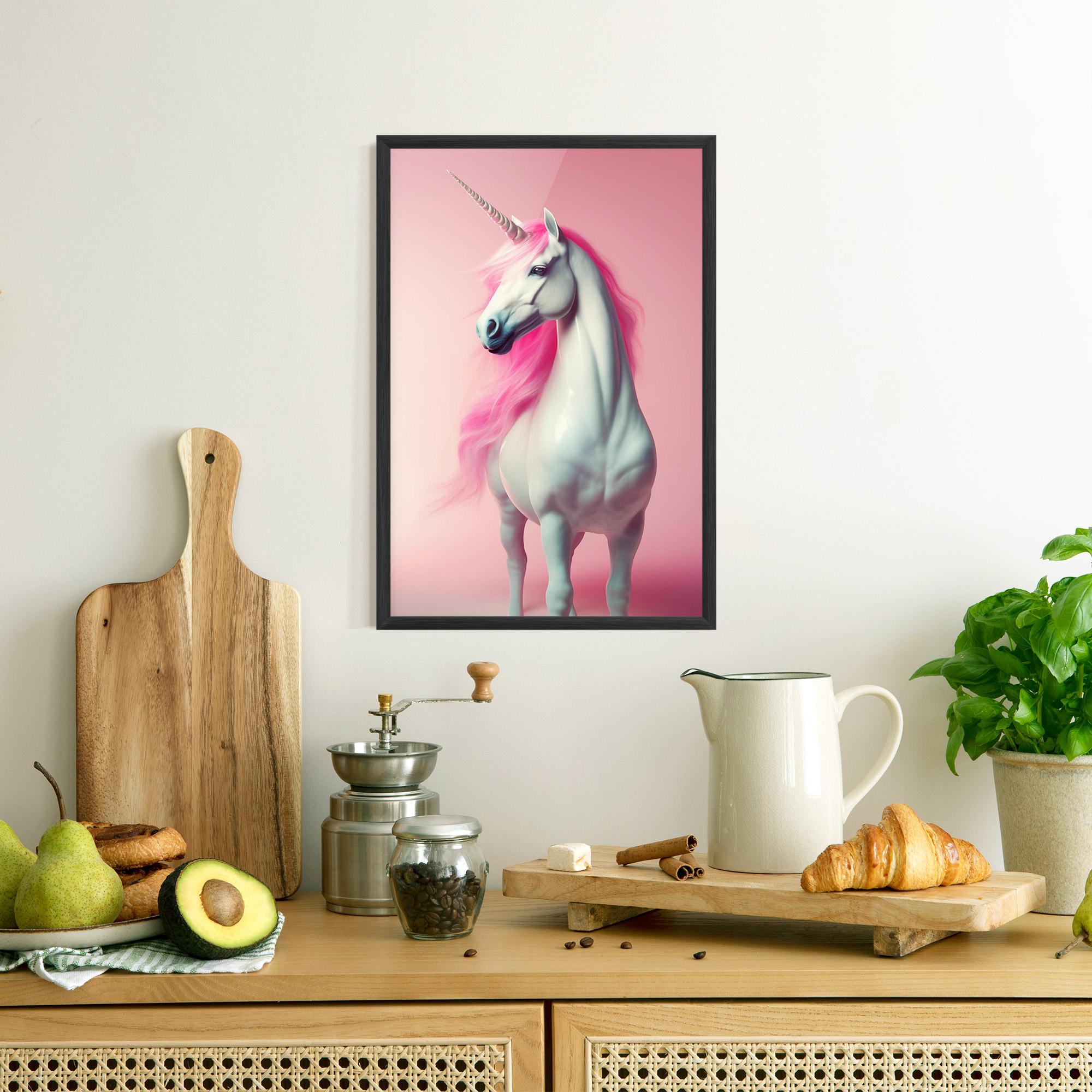 Keretezett Poszter Pink Unicorn mockup 8