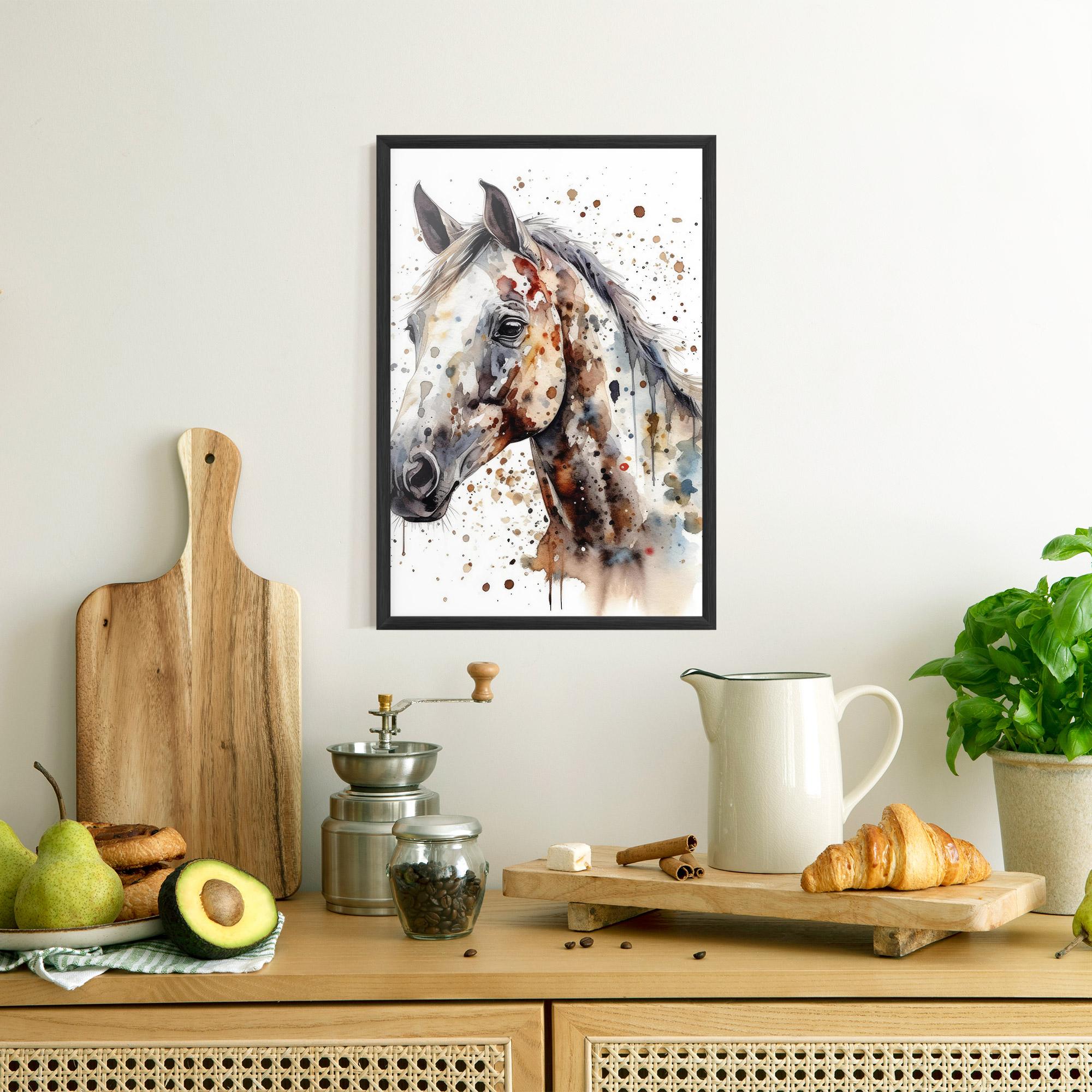 Keretezett Poszter Watercolor Horse mockup 8