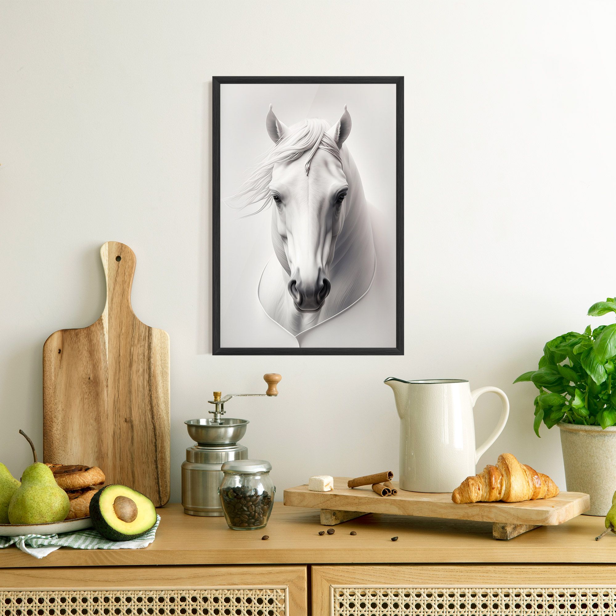 White Horse Portrait mockup 8