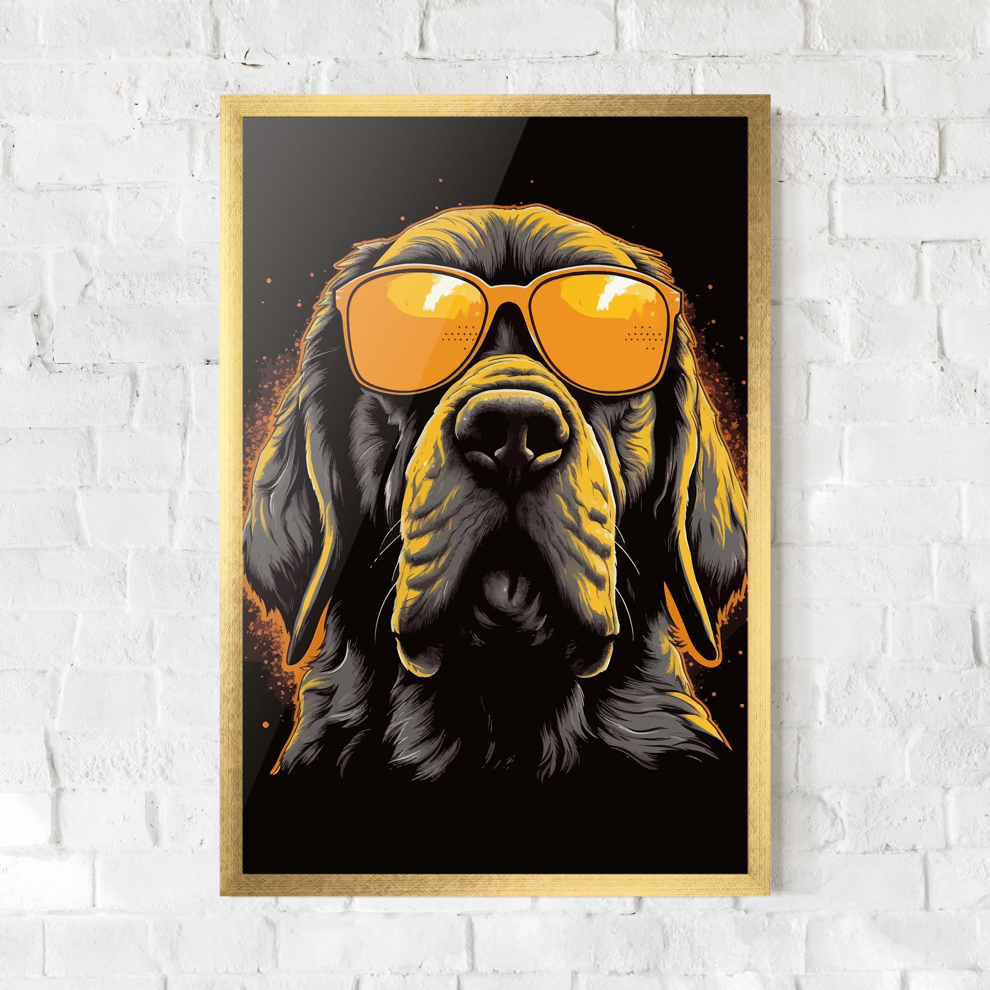 Keretezett Poszter Coolest Dog mockup 0