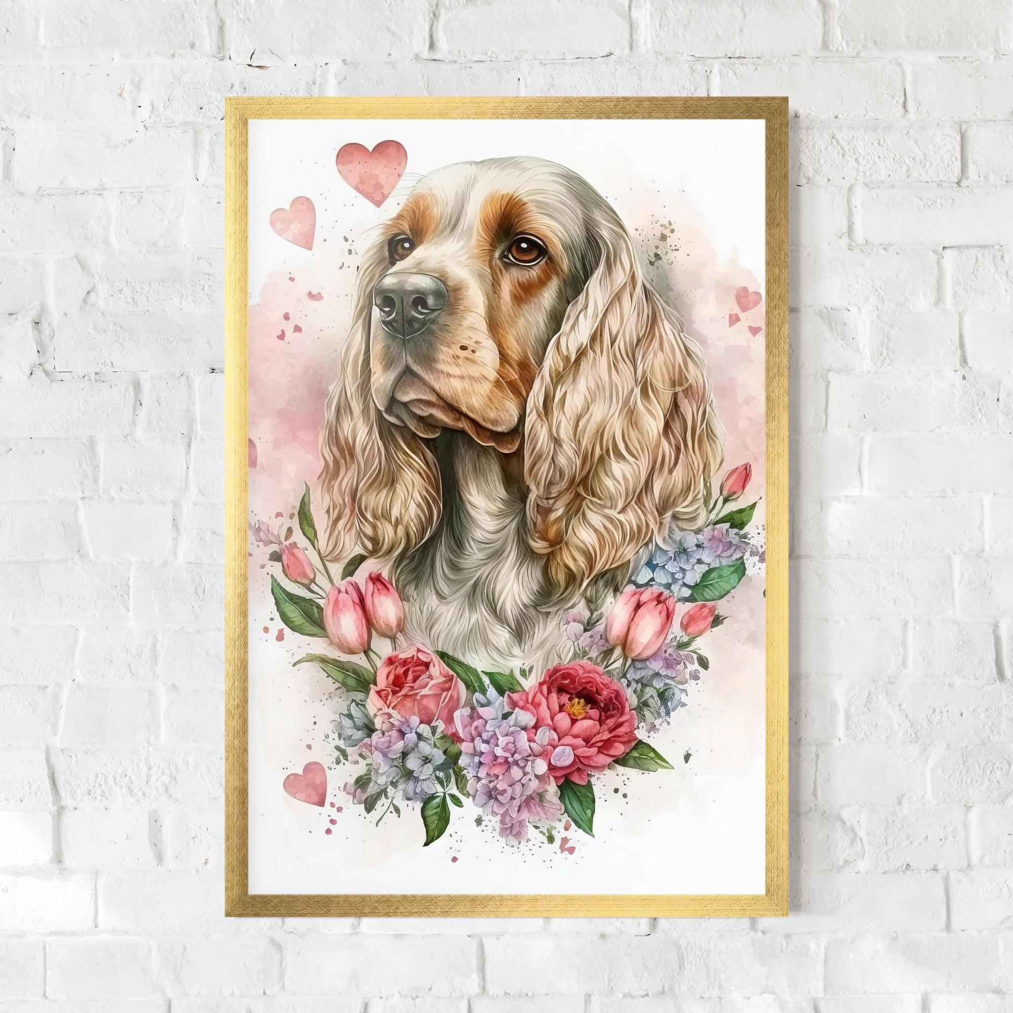 Keretezett Poszter Cute Little Cocker mockup 0