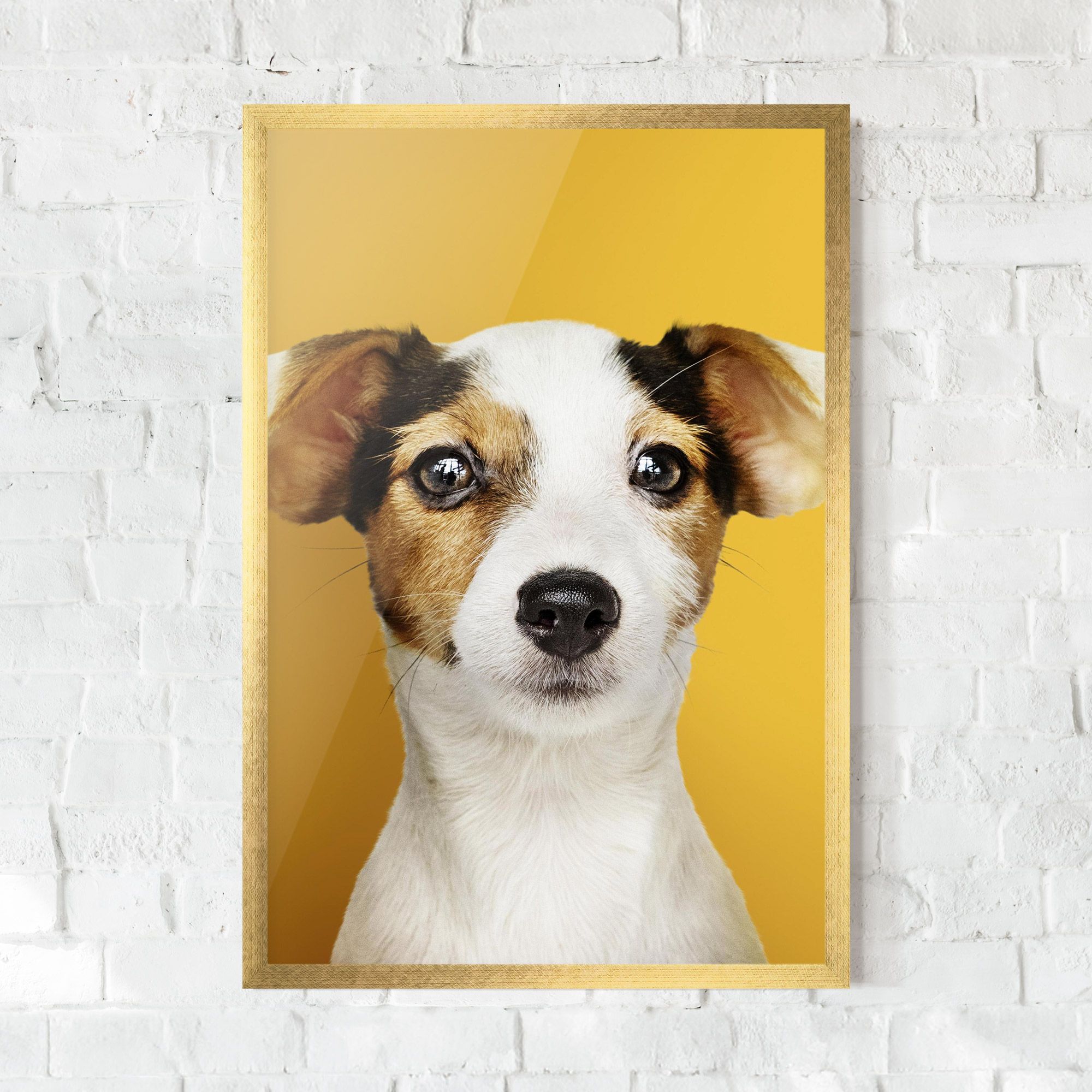 Puppy On Yellow mockup 0