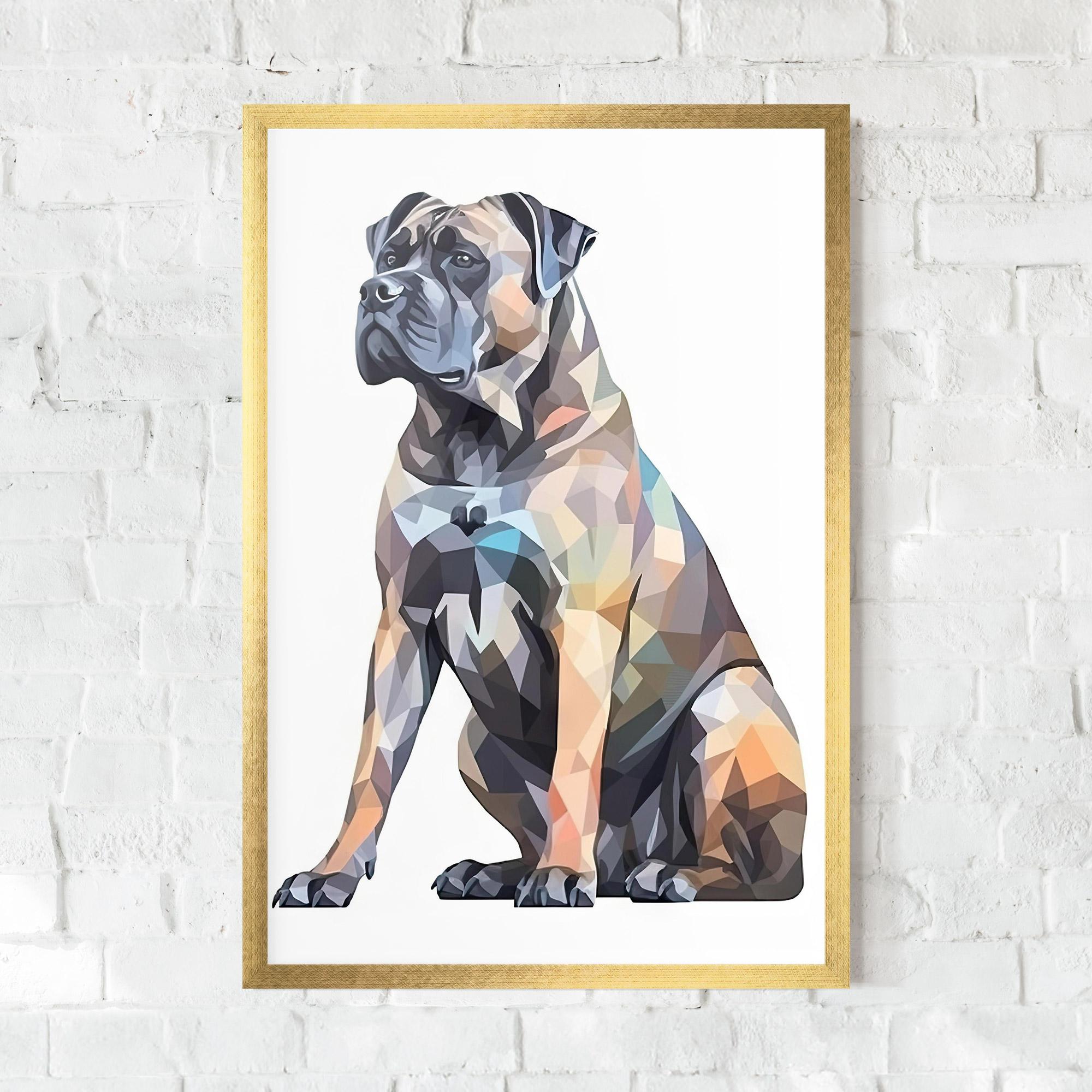 Keretezett Poszter Watercolor Cane Corso mockup 0