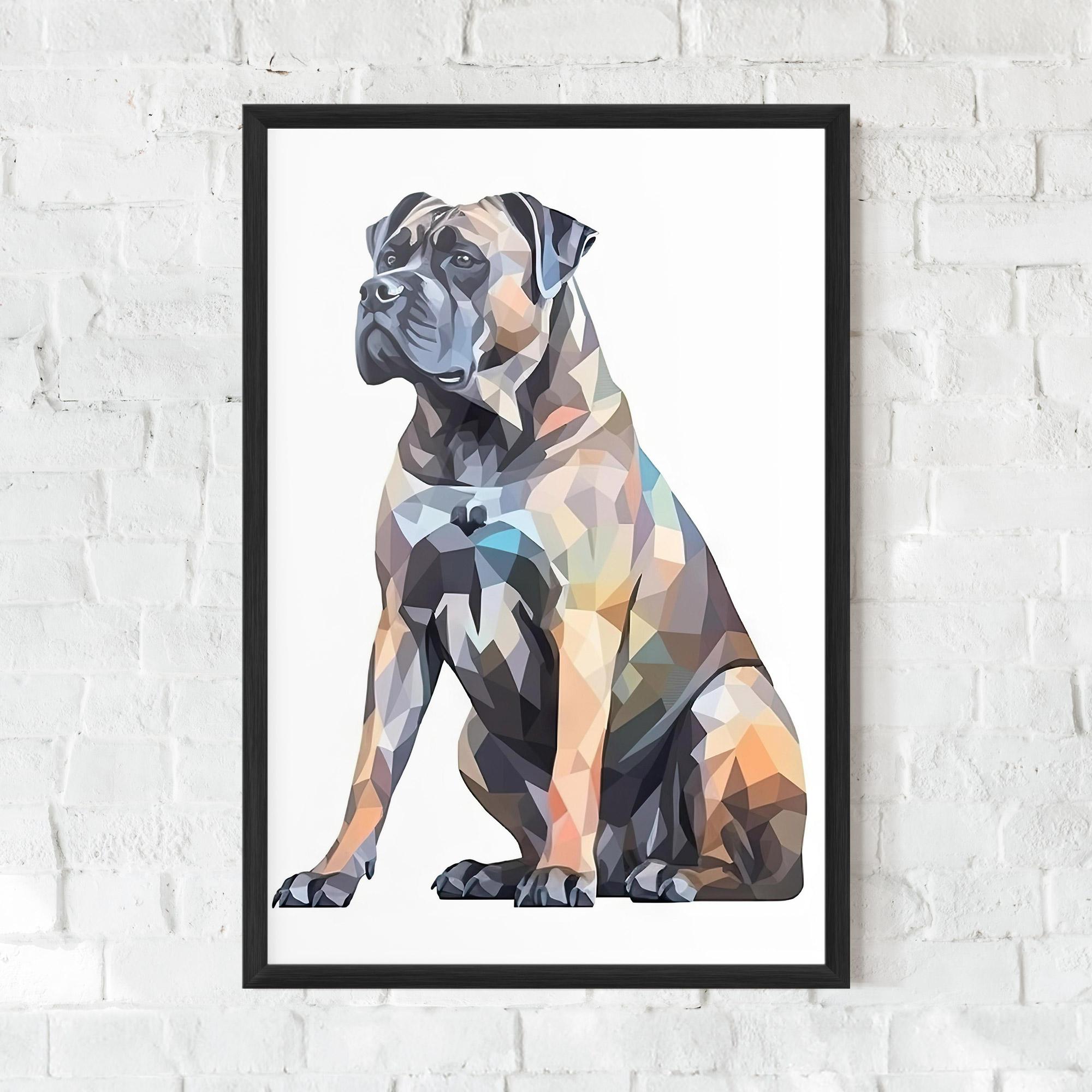 Keretezett Poszter Watercolor Cane Corso mockup 0