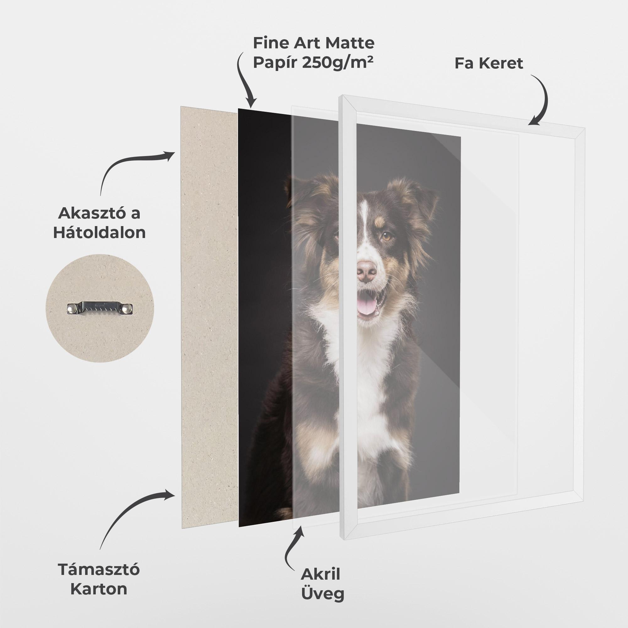 Keretezett Poszter Cute Dog Sitting mockup 1