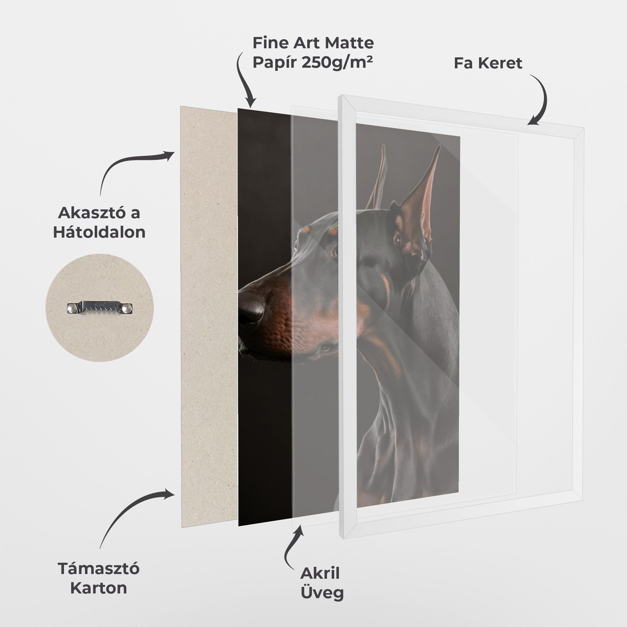 Doberman Dog Portrait mockup 1