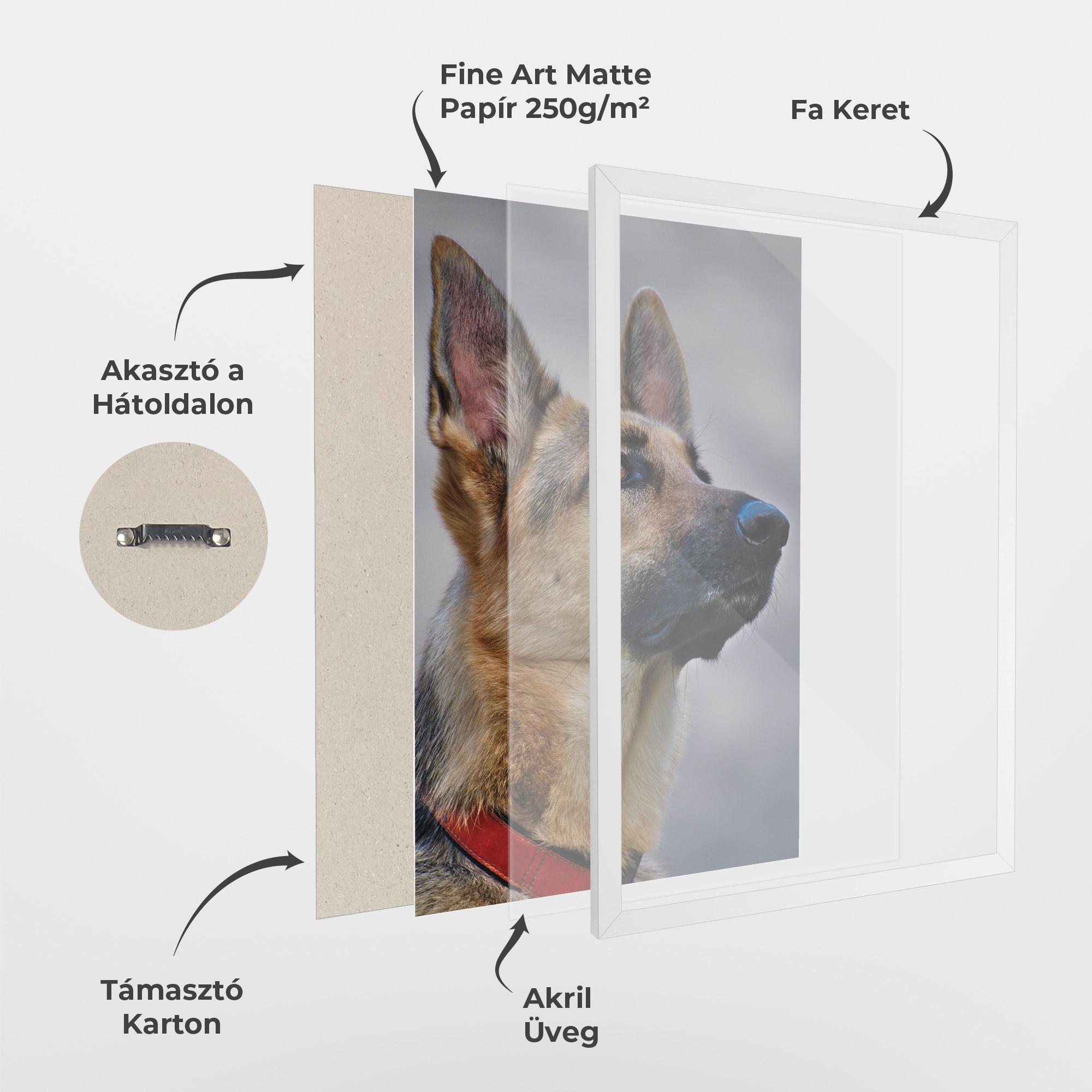 Keretezett Poszter German Shepherd mockup 1