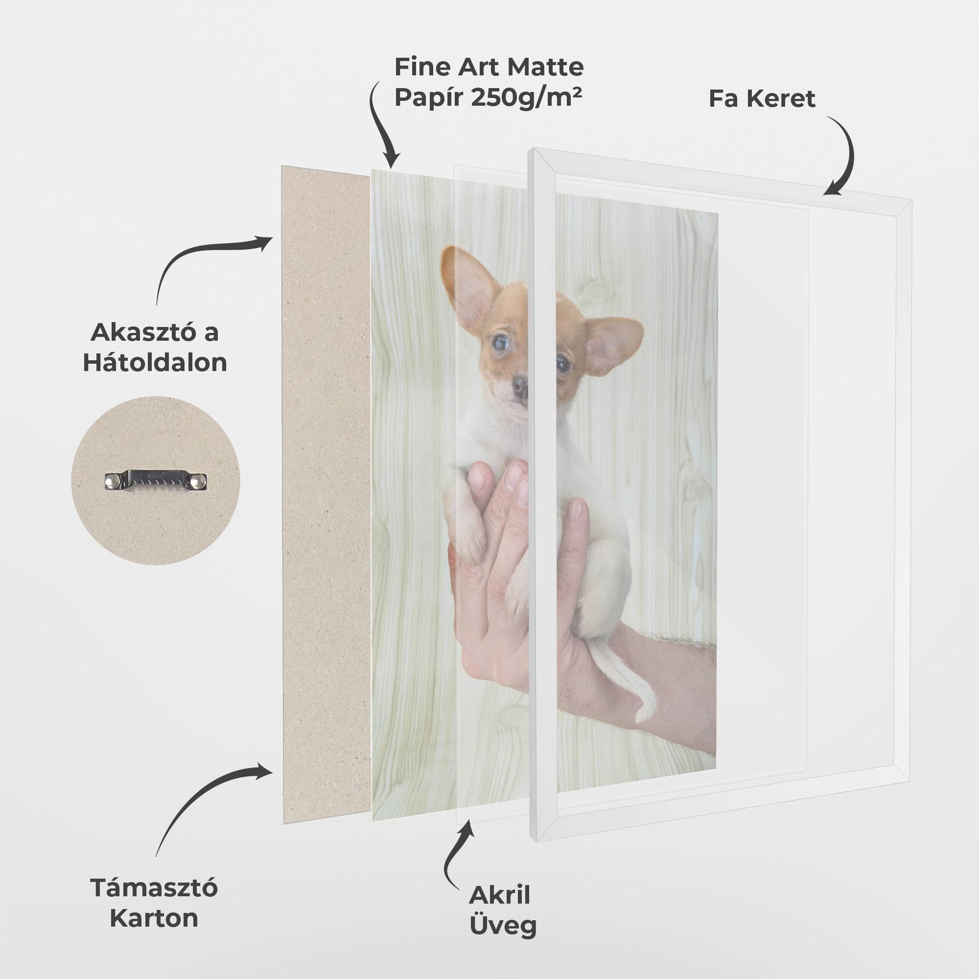 Keretezett Poszter Holding Chihuahua mockup 1