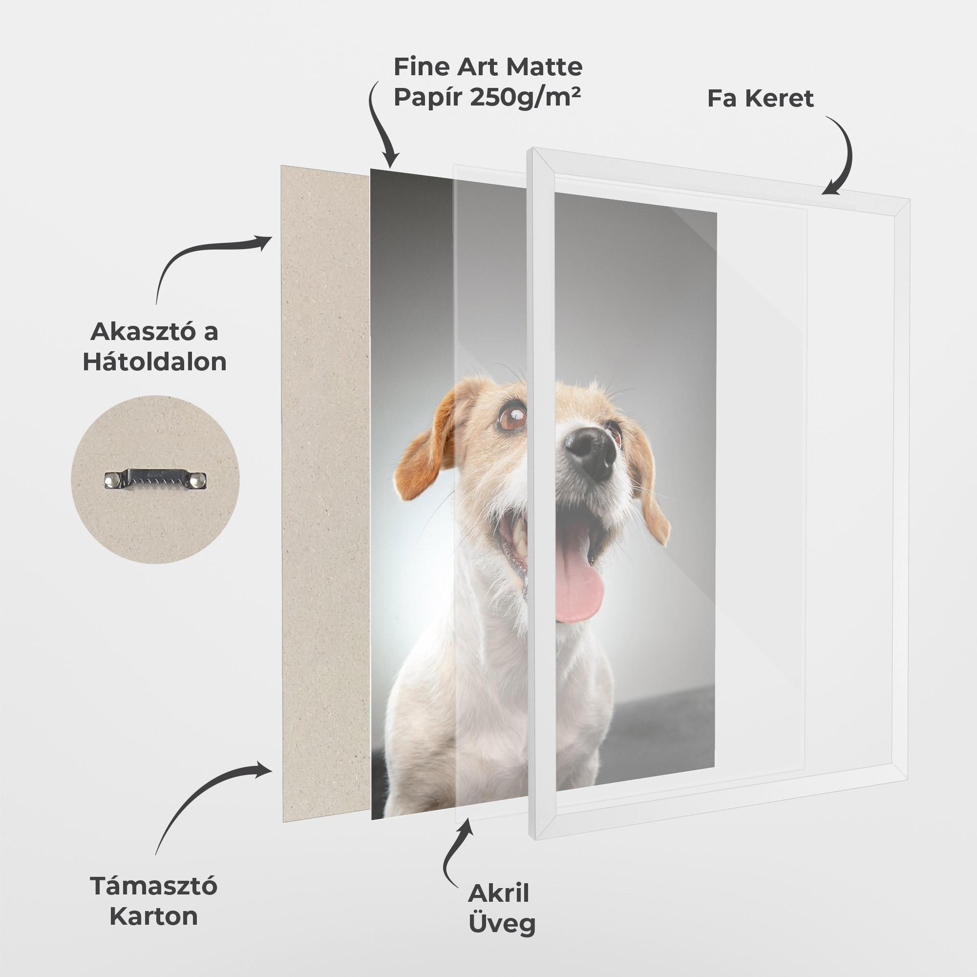 Keretezett Poszter Jack Russell Terrier mockup 1