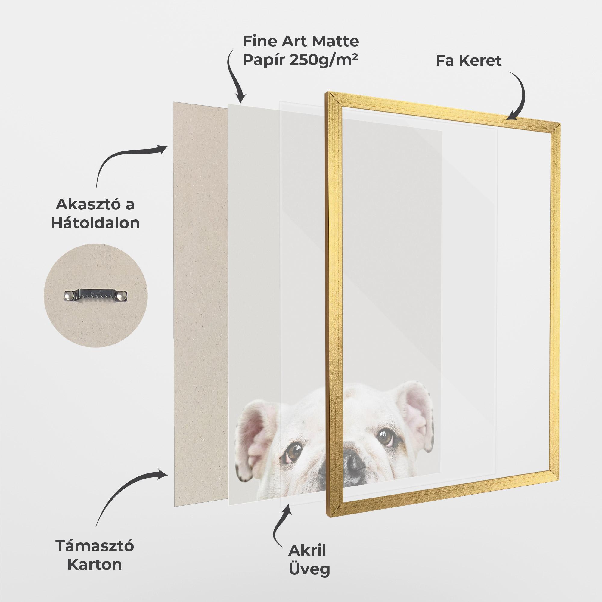 Keretezett Poszter Bulldog Eyes mockup 1