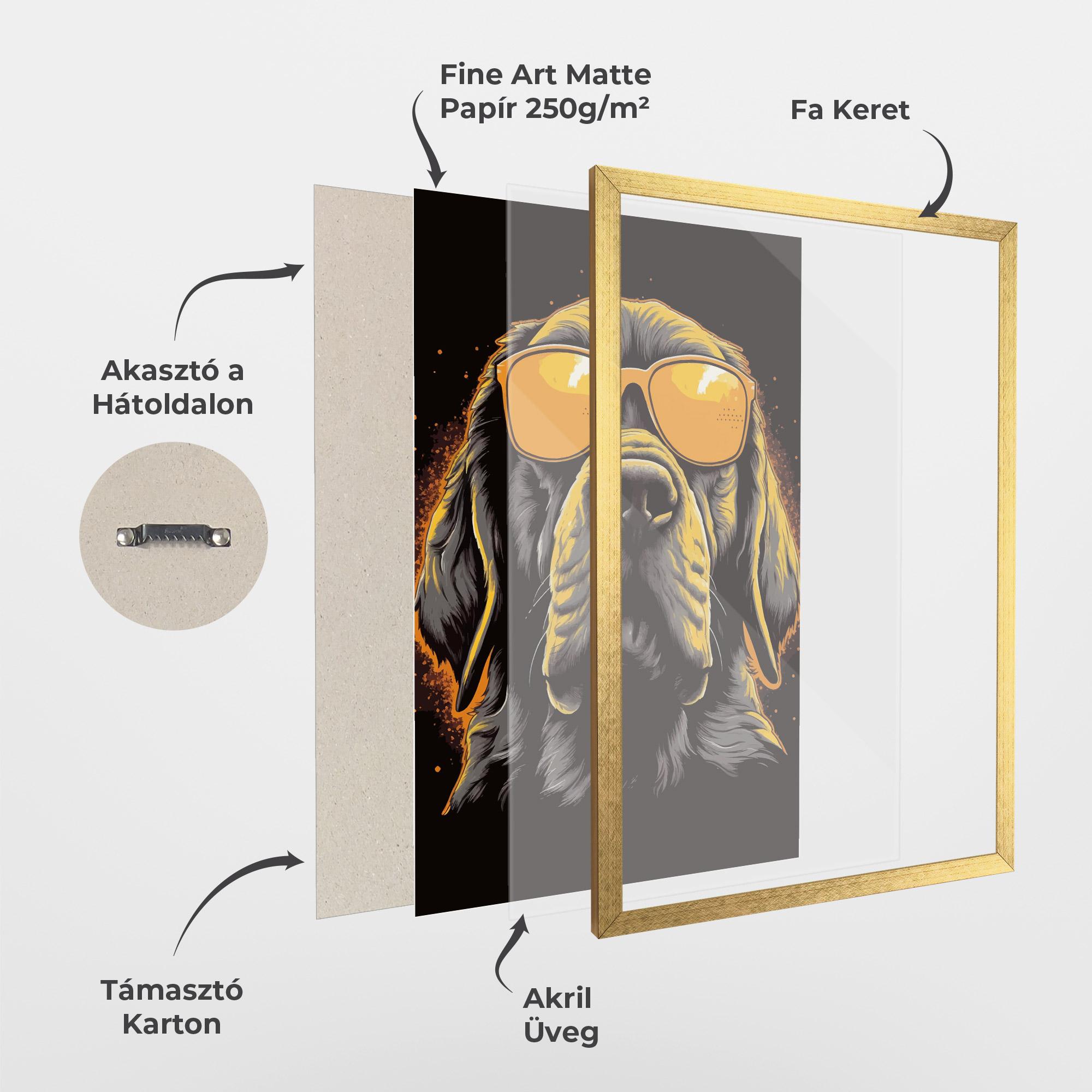 Keretezett Poszter Coolest Dog mockup 1