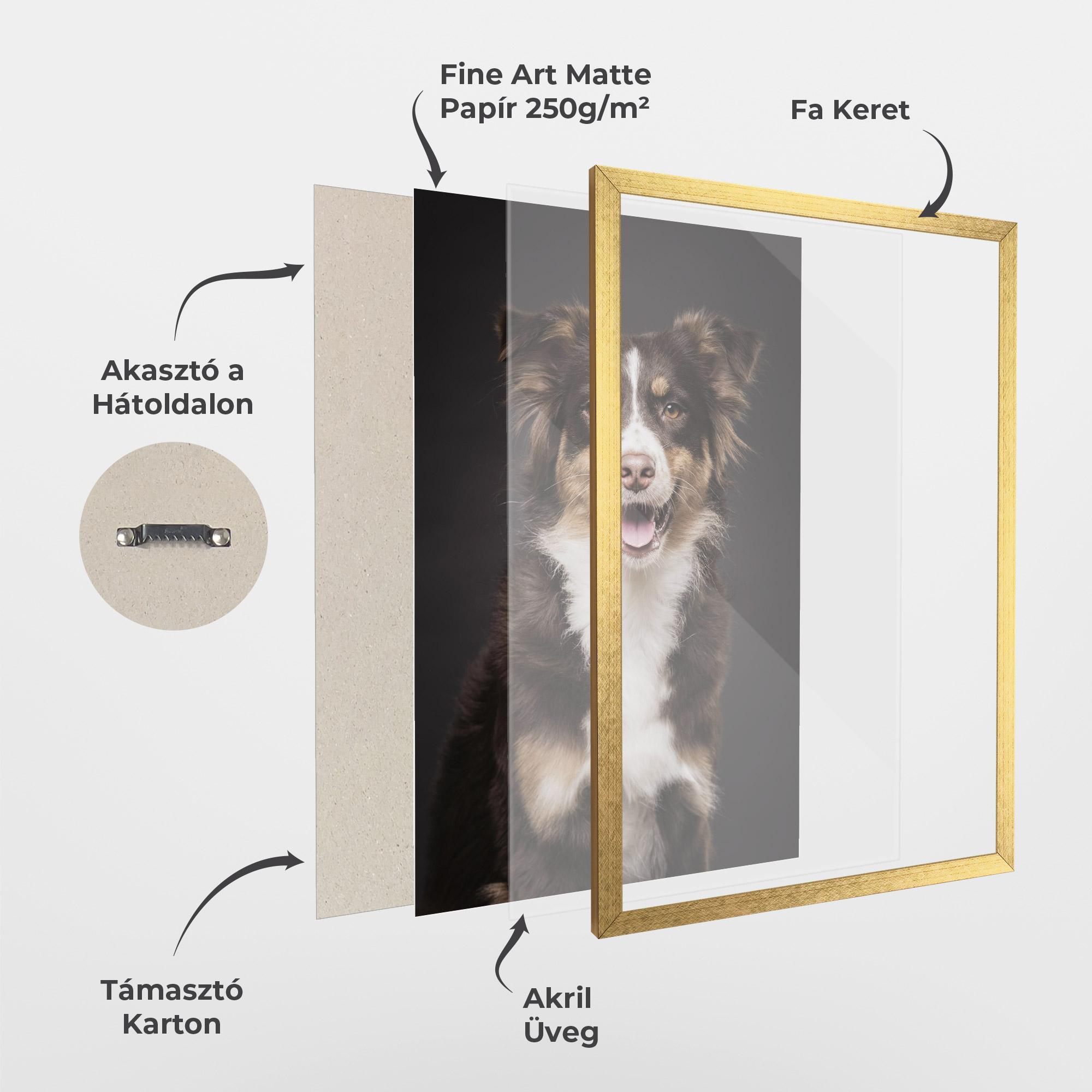 Keretezett Poszter Cute Dog Sitting mockup 1