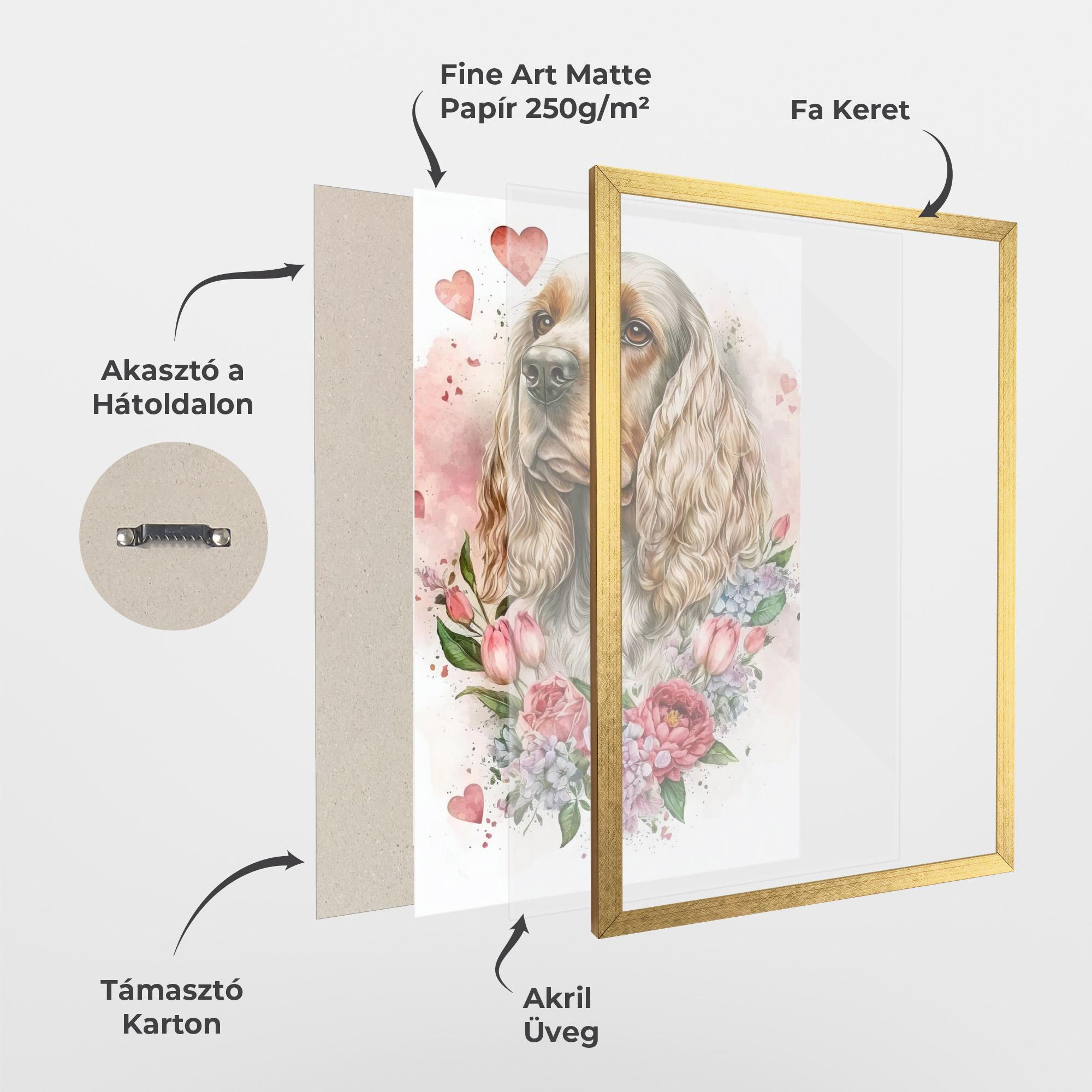 Keretezett Poszter Cute Little Cocker mockup 1