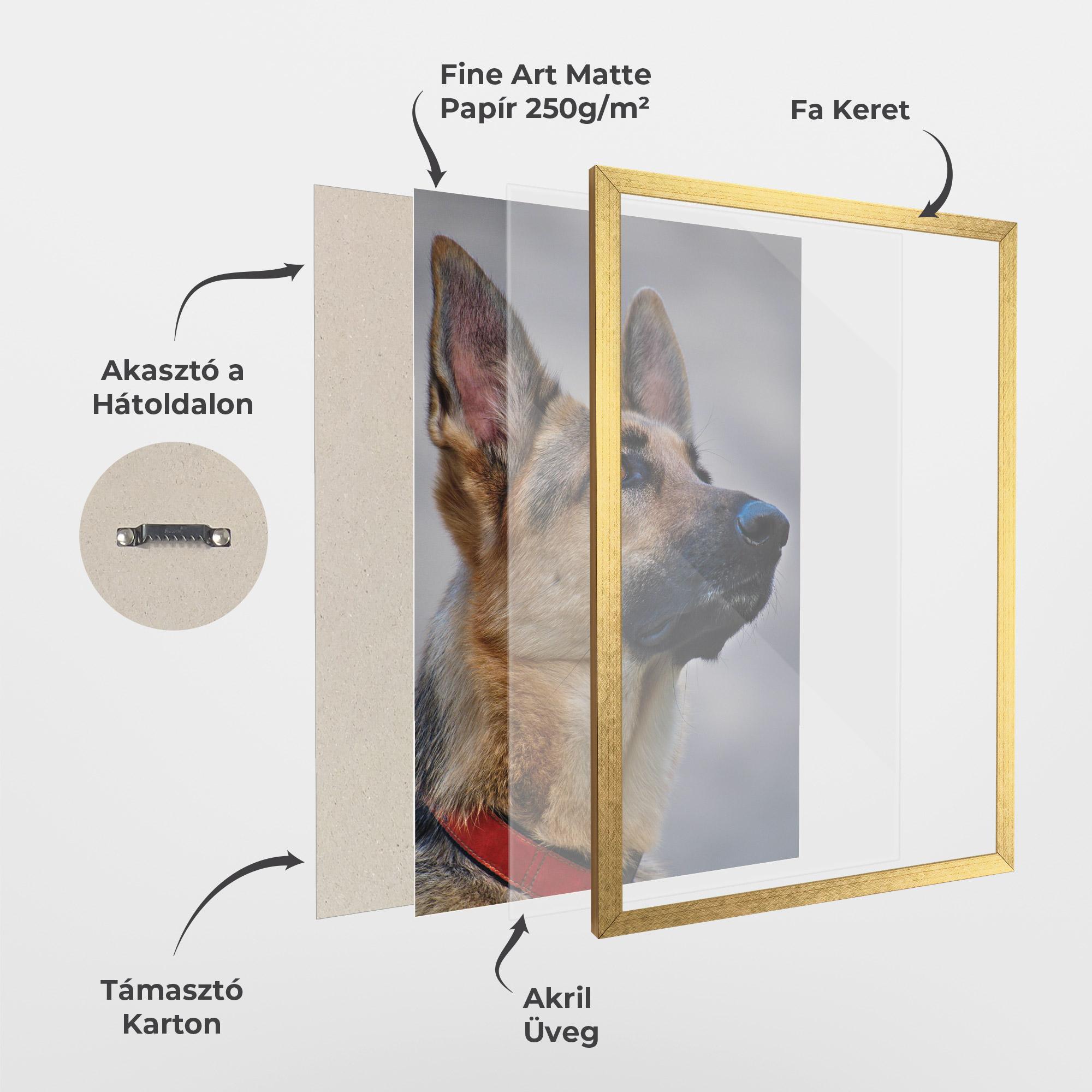 Keretezett Poszter German Shepherd mockup 1