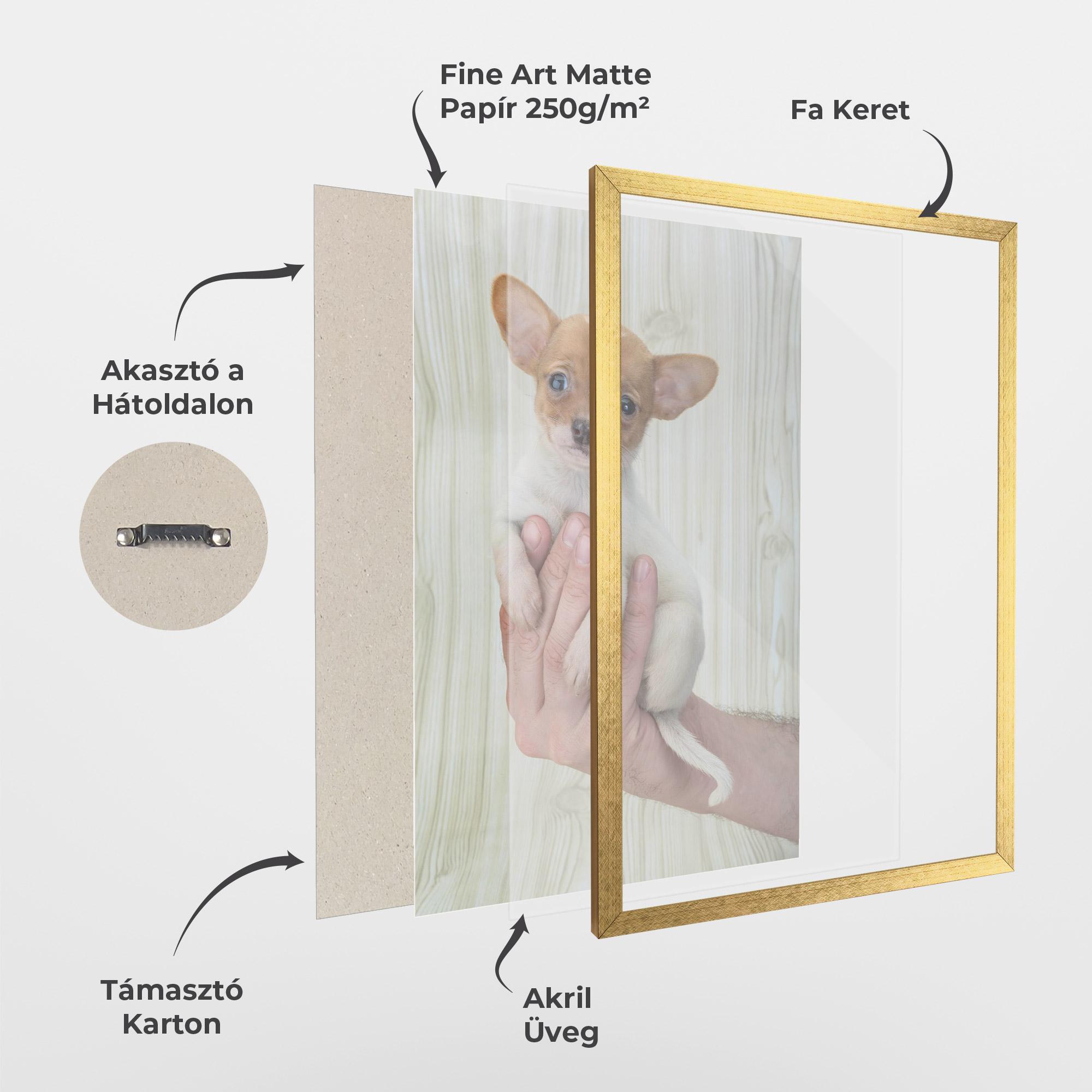 Keretezett Poszter Holding Chihuahua mockup 1