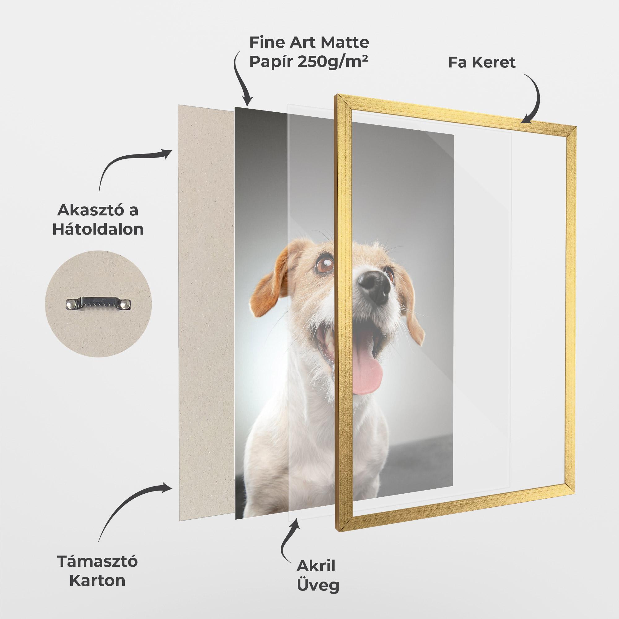 Keretezett Poszter Jack Russell Terrier mockup 1