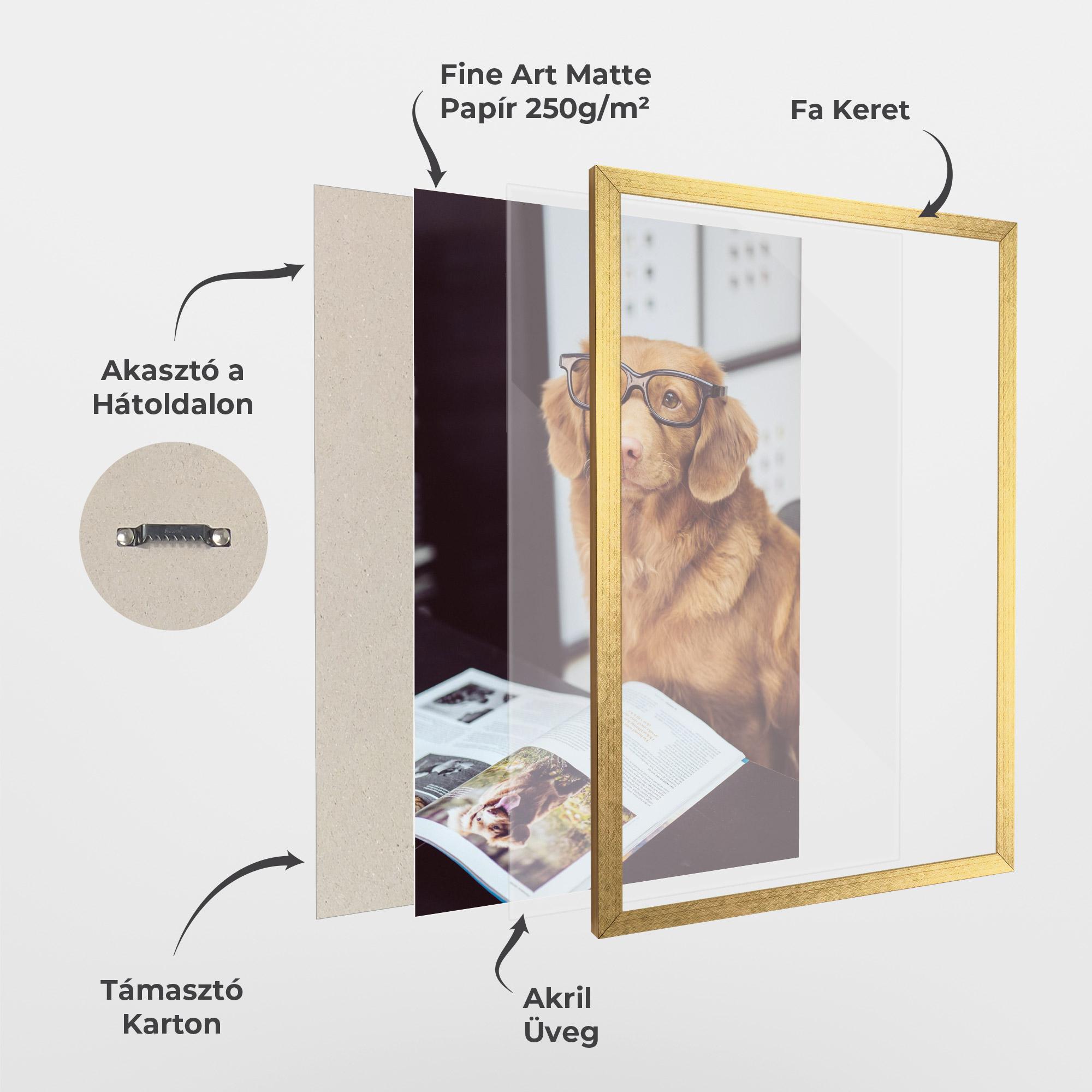 Keretezett Poszter Learning Dog mockup 1