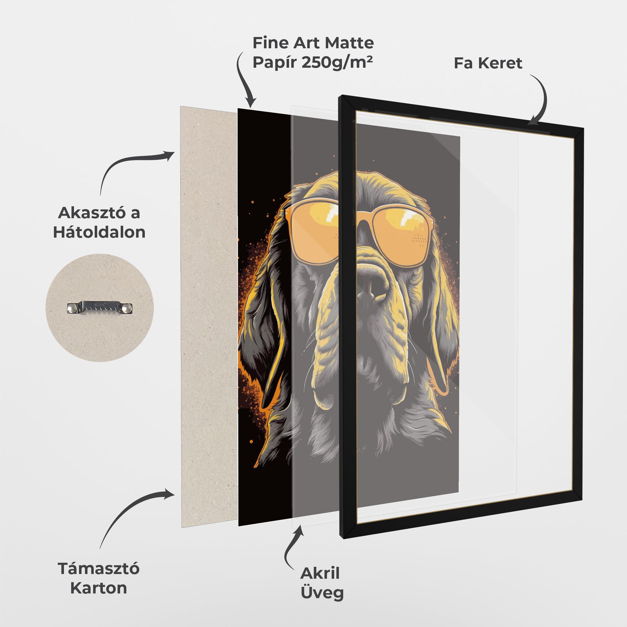 Keretezett Poszter Coolest Dog mockup 1