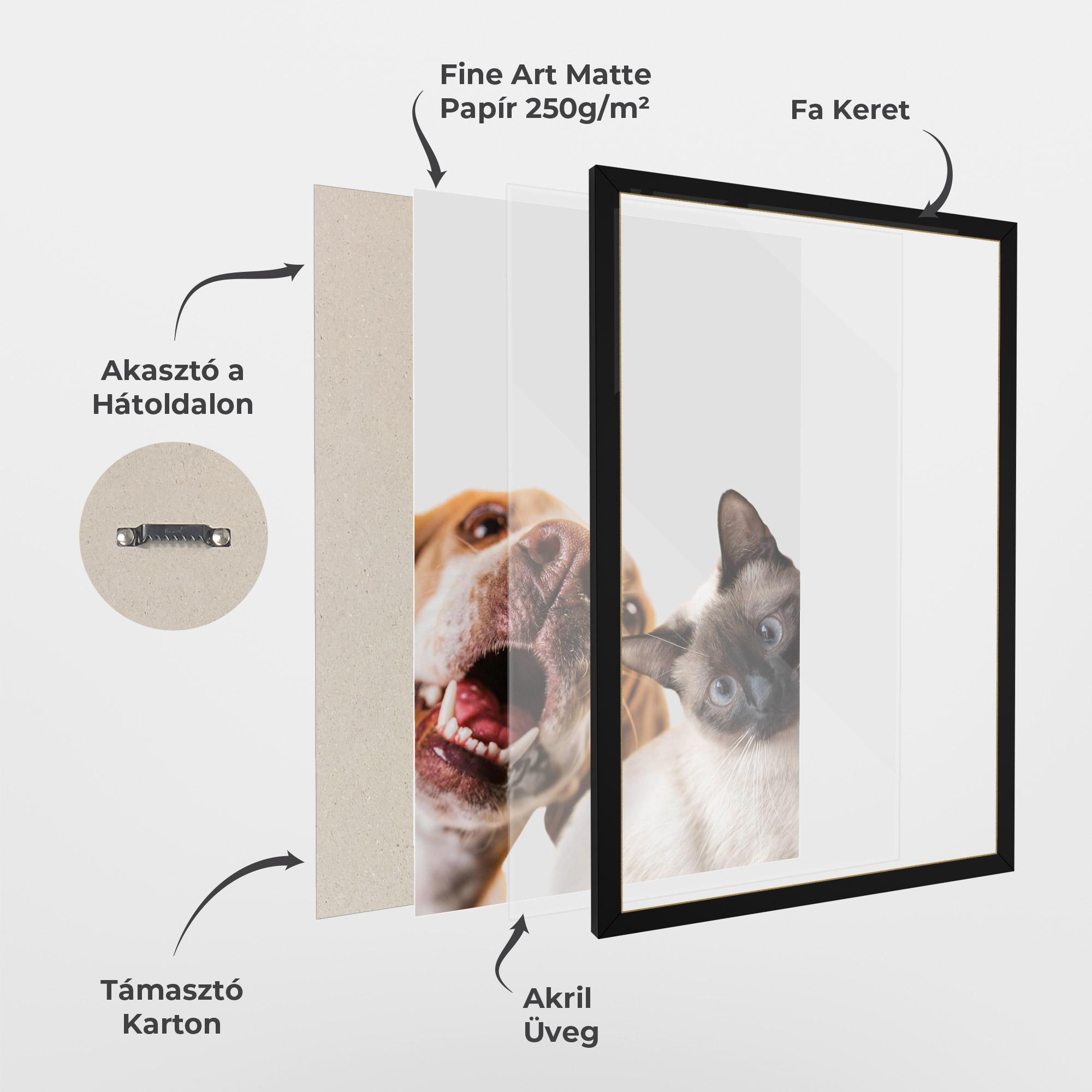 Keretezett Poszter Cute Pet Collage mockup 1