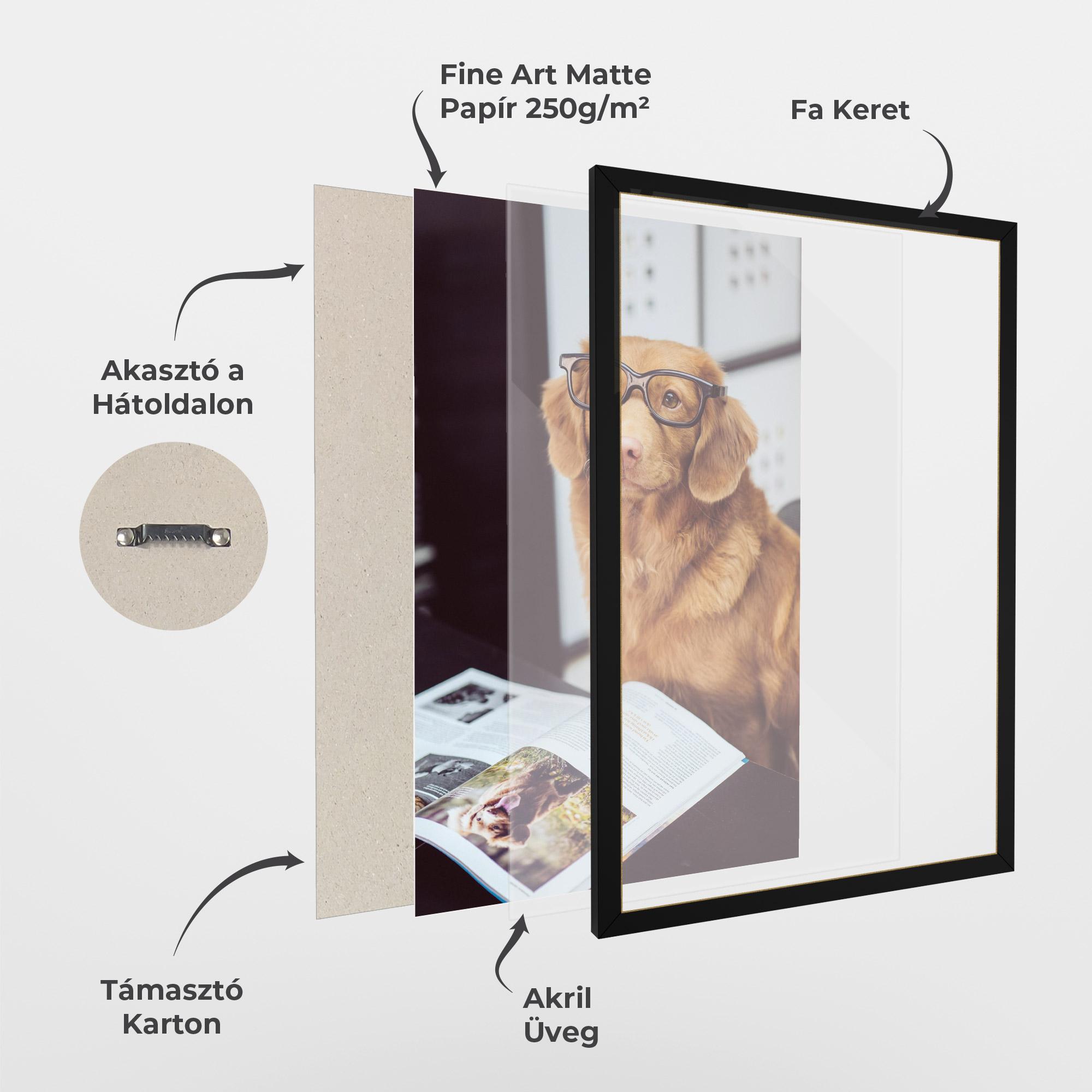 Keretezett Poszter Learning Dog mockup 1