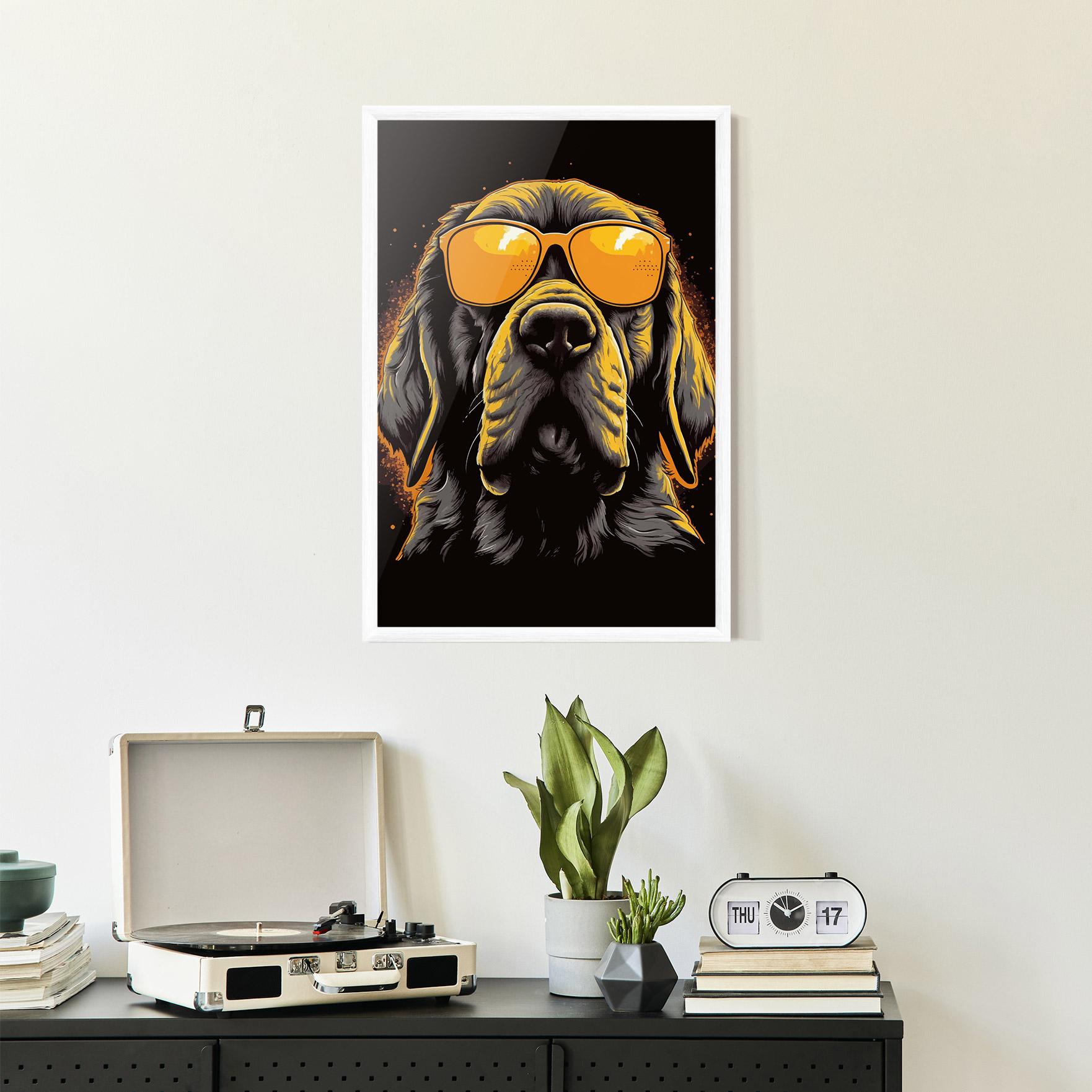 Keretezett Poszter Coolest Dog mockup 2