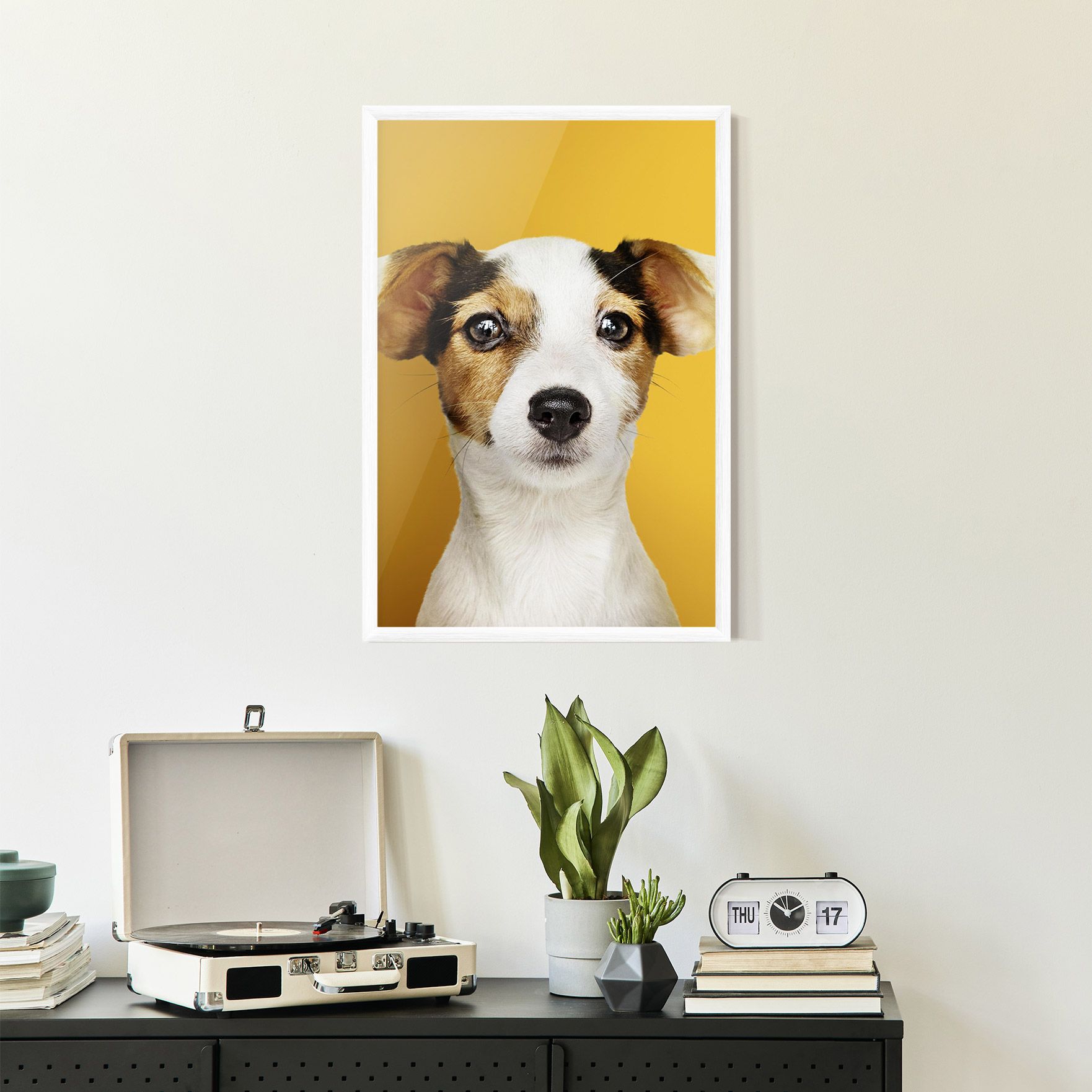 Puppy On Yellow mockup 2
