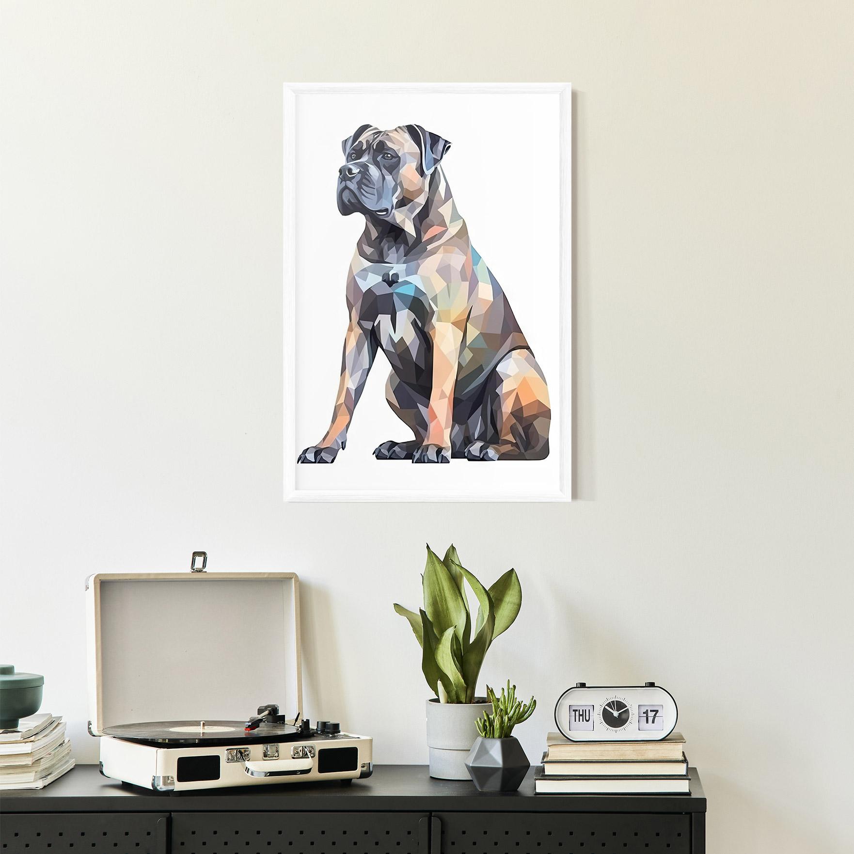 Keretezett Poszter Watercolor Cane Corso mockup 2