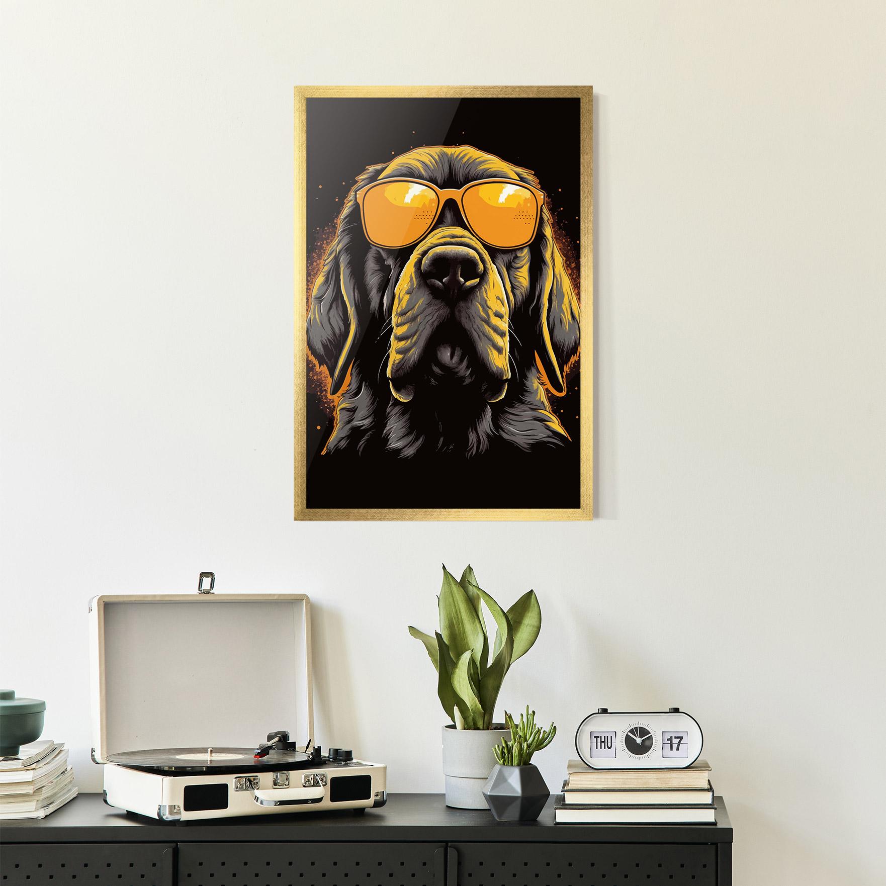 Keretezett Poszter Coolest Dog mockup 2