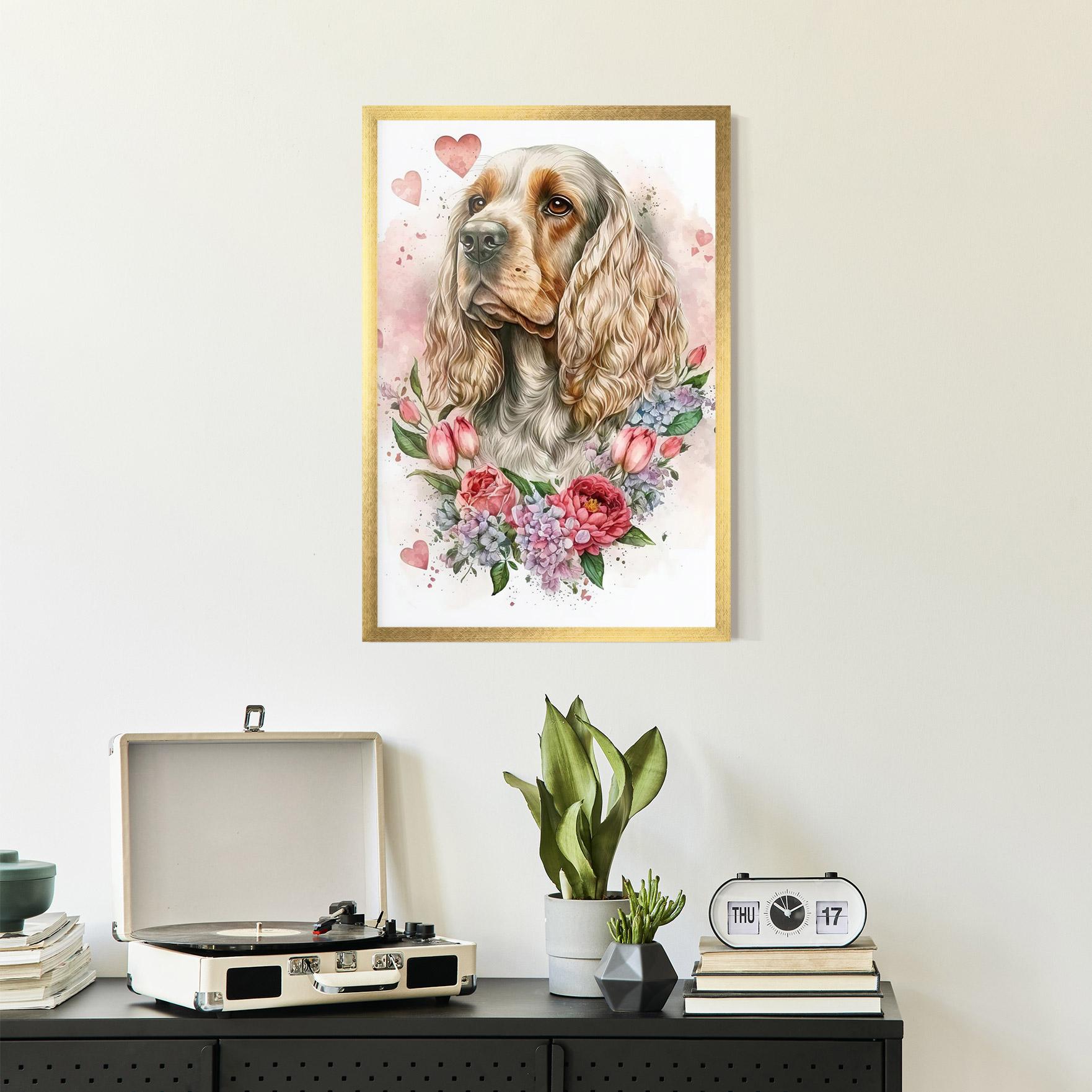 Keretezett Poszter Cute Little Cocker mockup 2