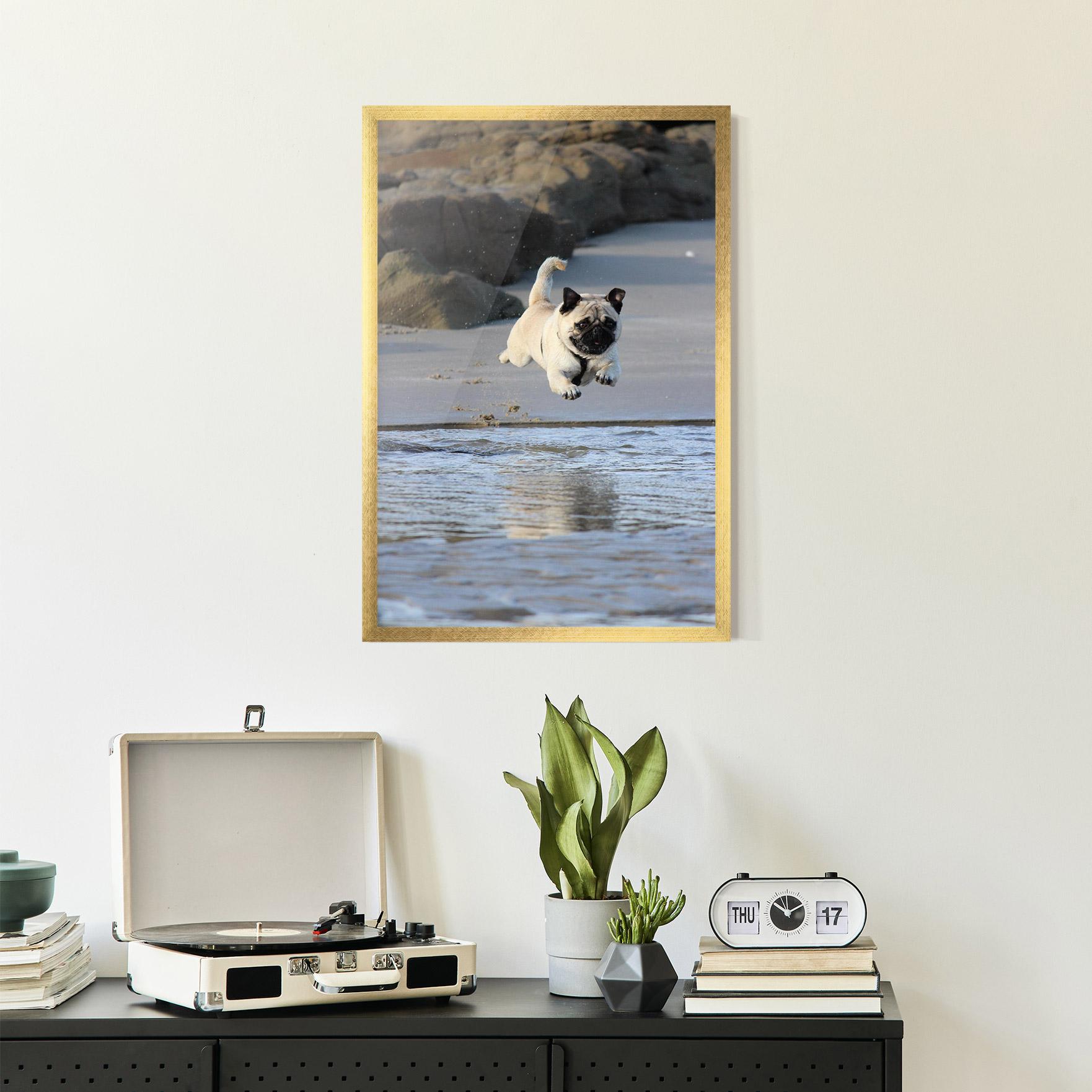 Keretezett Poszter Water Pug mockup 2